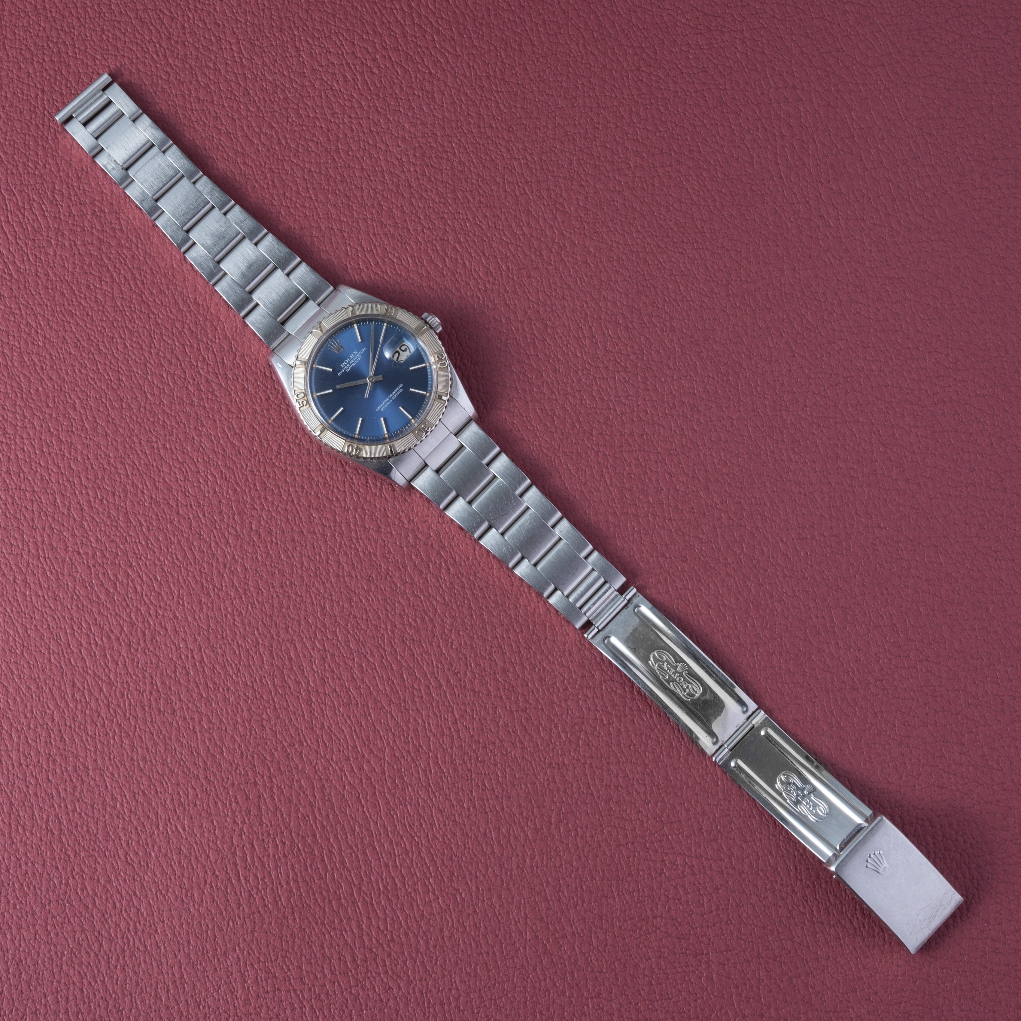 ロレックス サンダーバード Ref.1625 ブルーシグマダイヤル 1971年製 ホワイトゴールド回転ベゼル