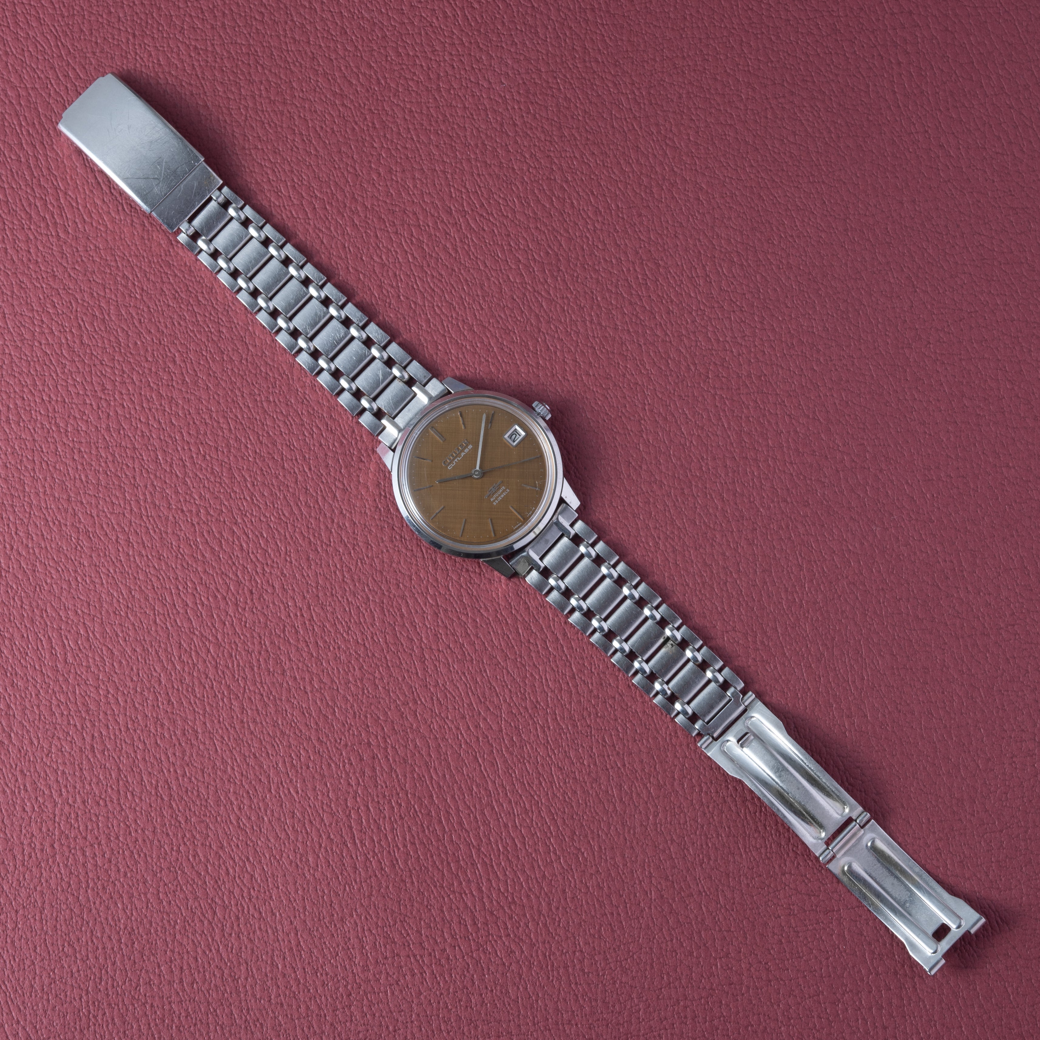シチズン カトラス 1968年製 Ref.3001-Y ブラウンゴールドダイヤル 33石薄型自動巻