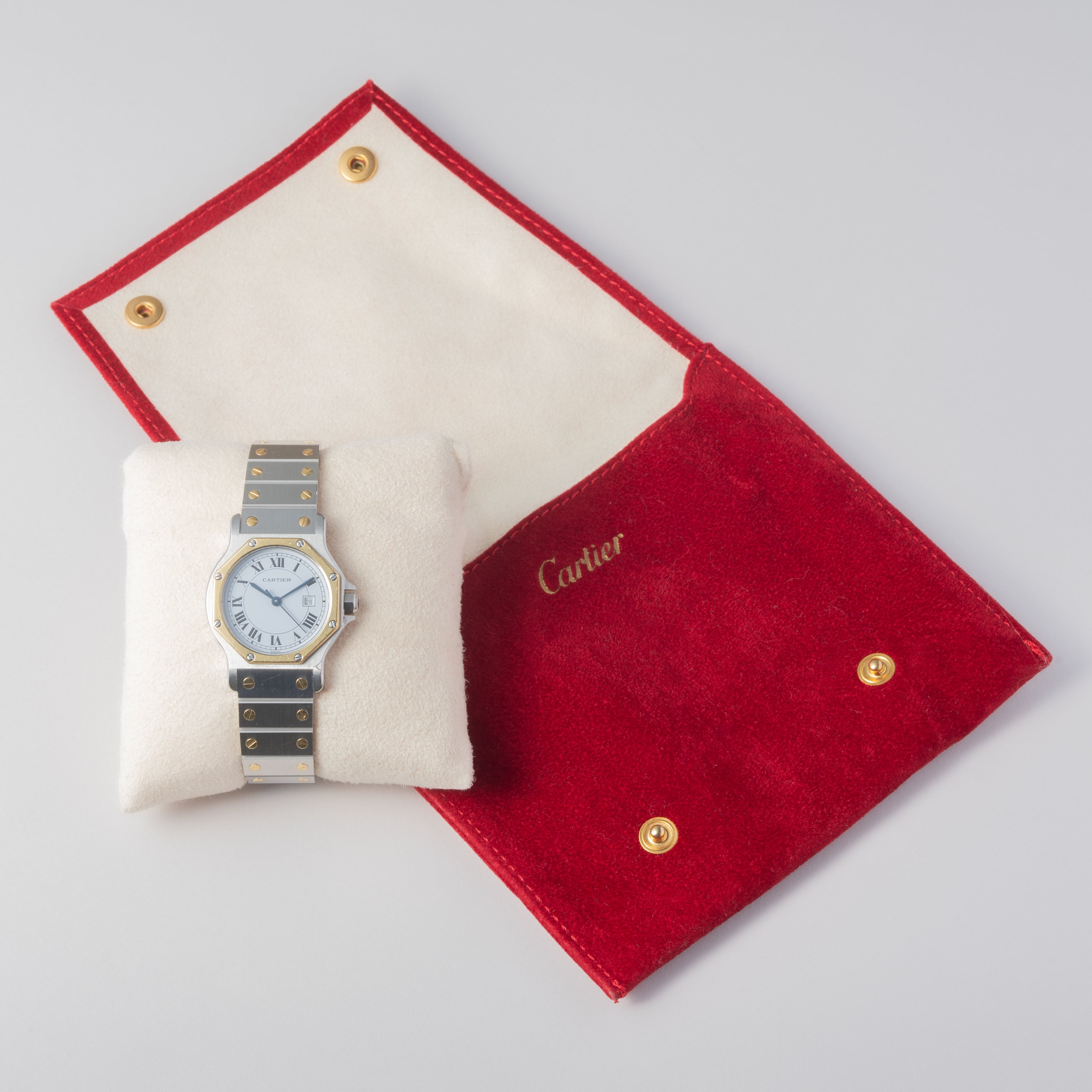 カルティエ サントス オクタゴン LMサイズ コンビ 自動巻