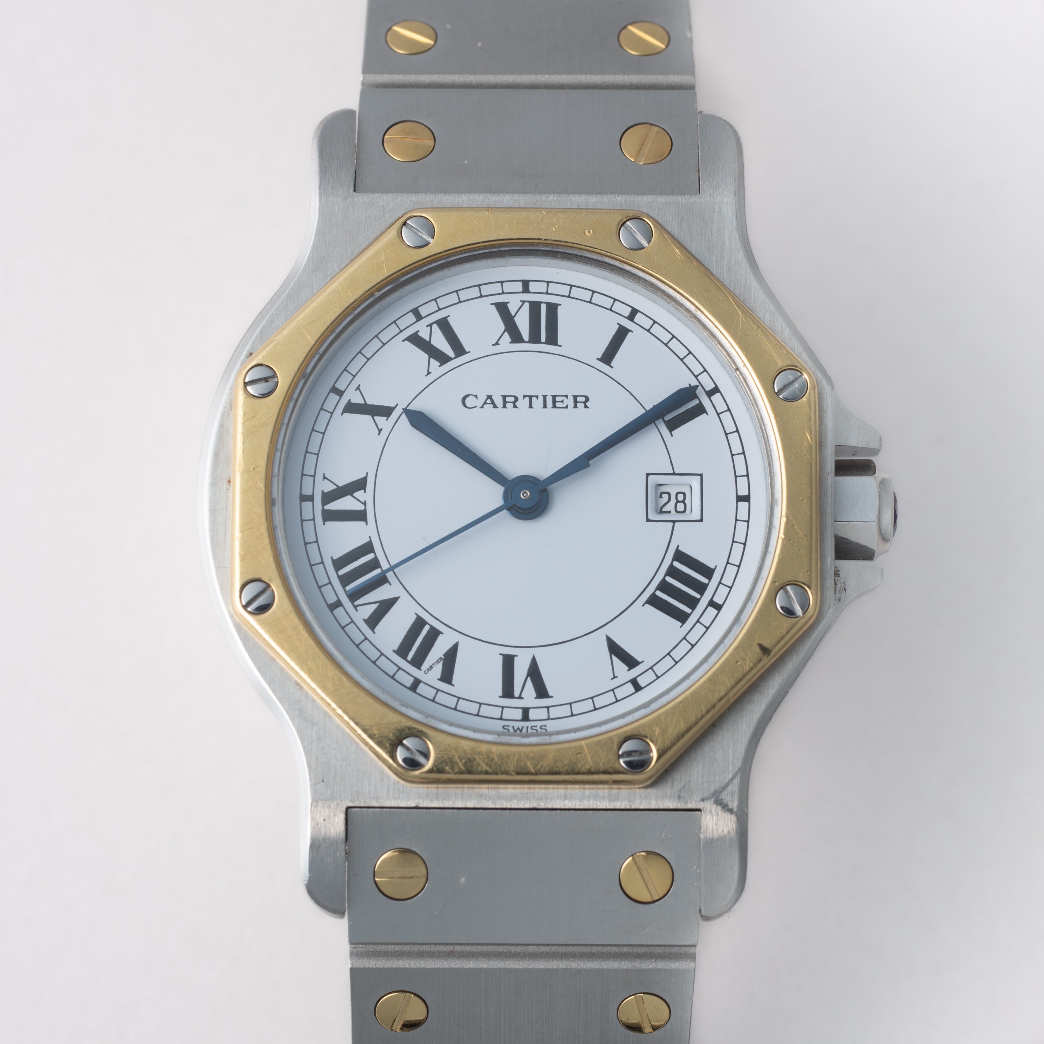 カルティエ サントス オクタゴン LMサイズ コンビ 自動巻