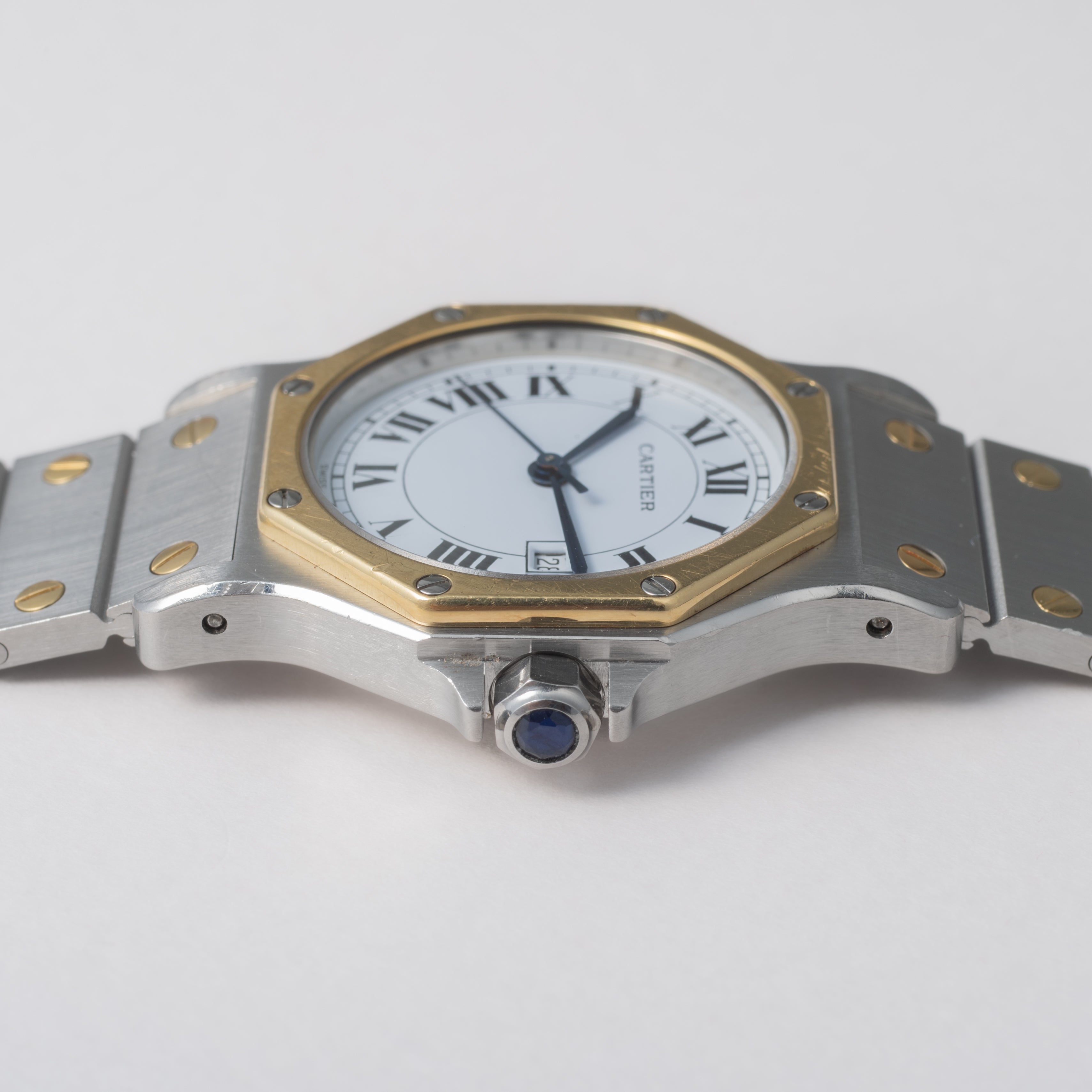 カルティエ サントス オクタゴン LMサイズ コンビ 自動巻