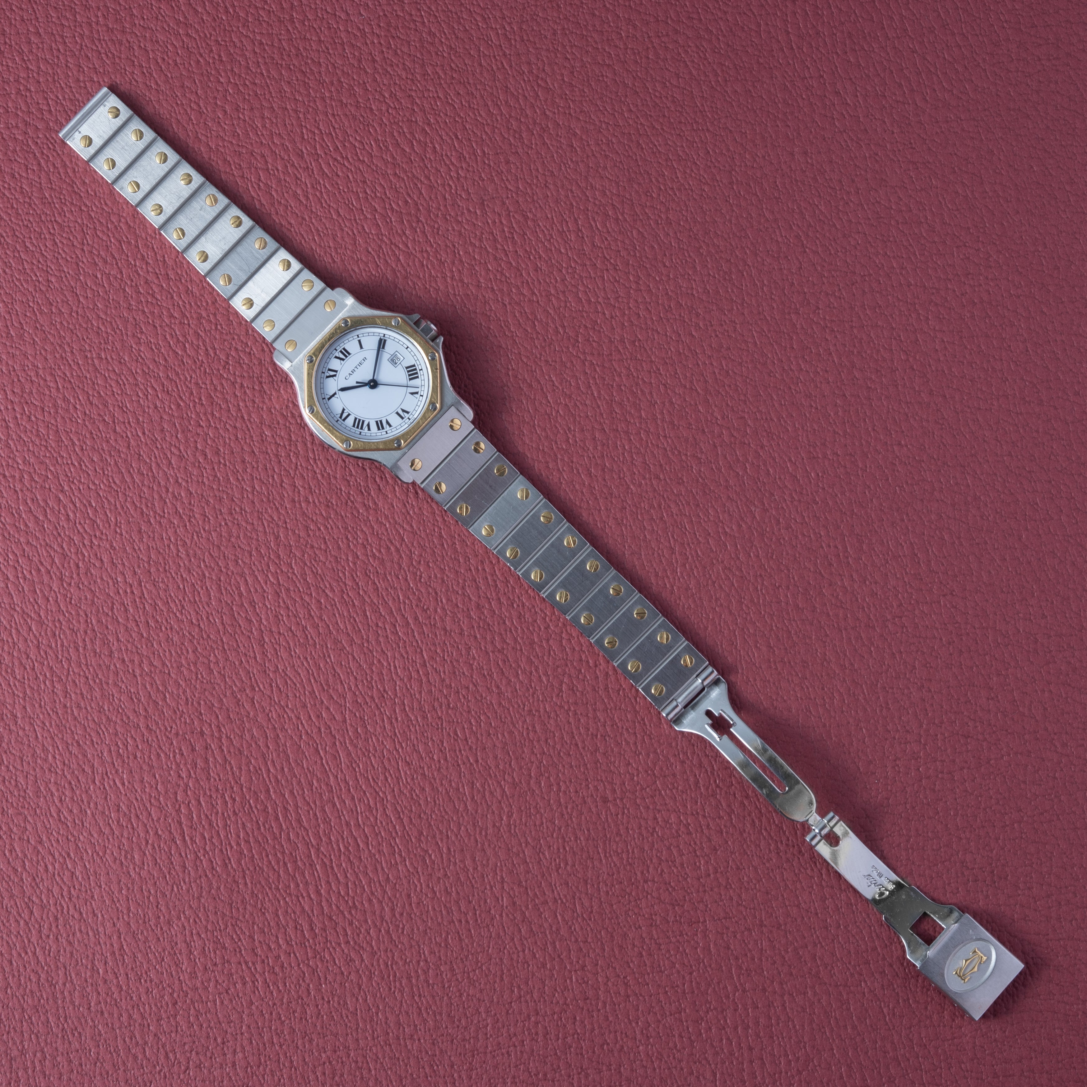 カルティエ サントス オクタゴン LMサイズ コンビ 自動巻