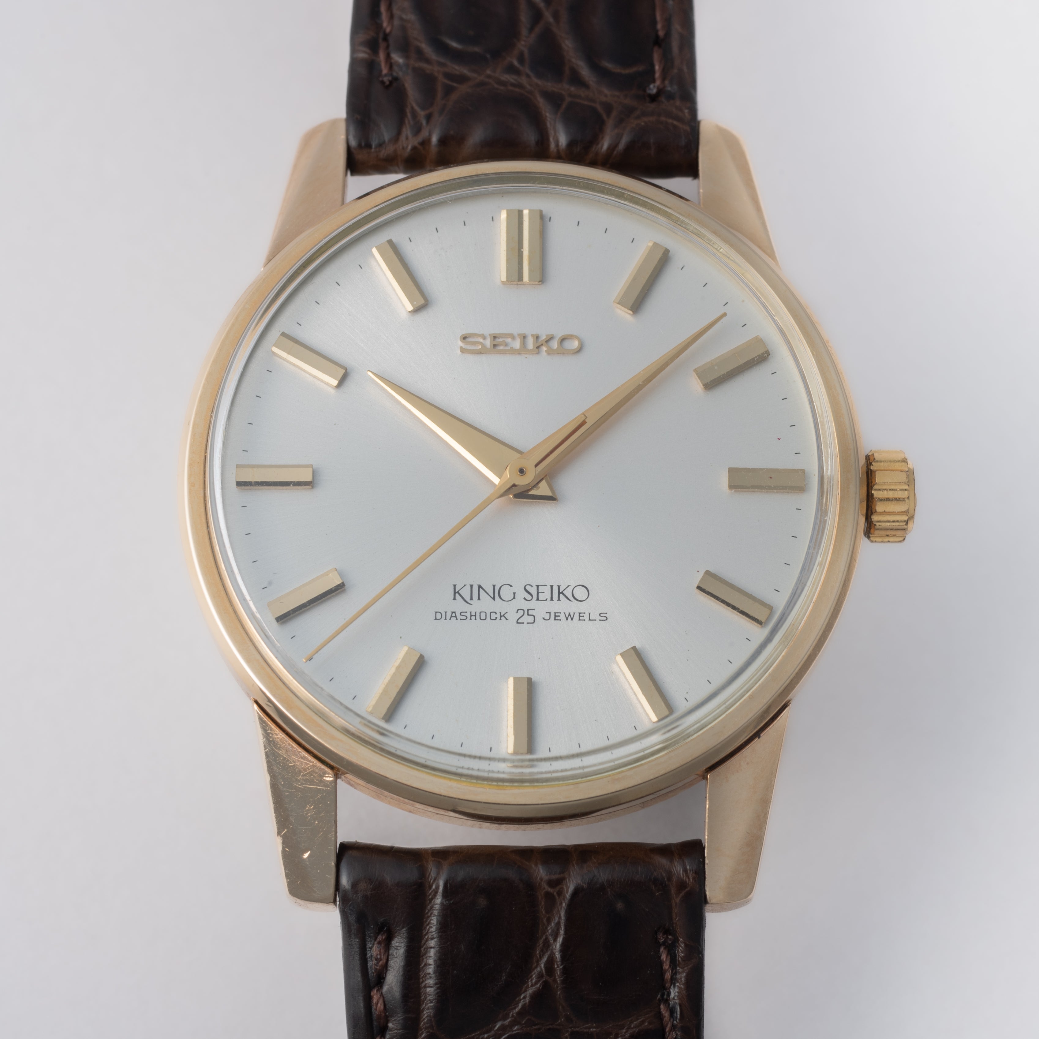 キングセイコー 1967年製 Ref.44-2000 AGF 44KS最後期型 ロービート手巻き 尾錠付き