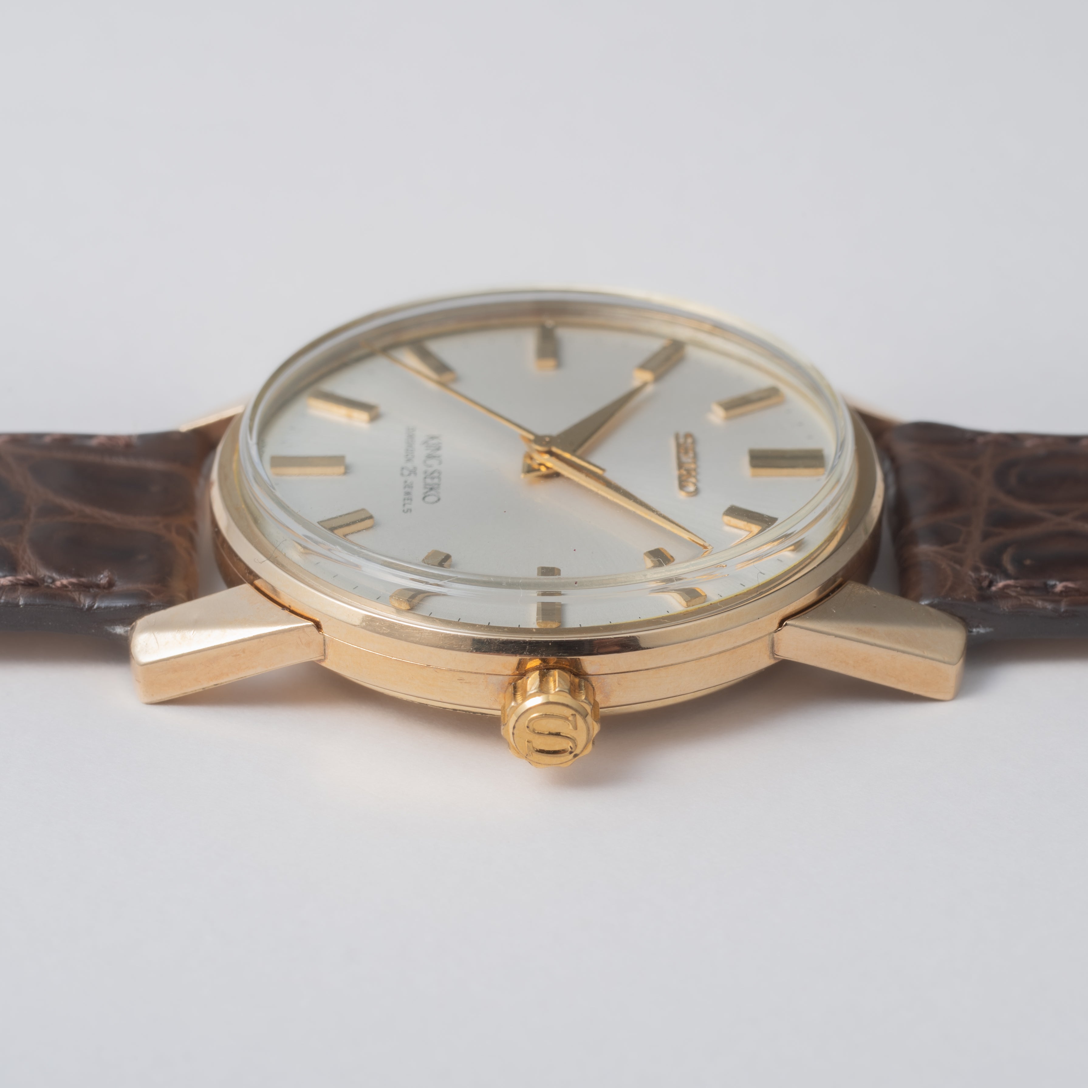 キングセイコー 1967年製 Ref.44-2000 AGF 44KS最後期型 ロービート手巻き 尾錠付き