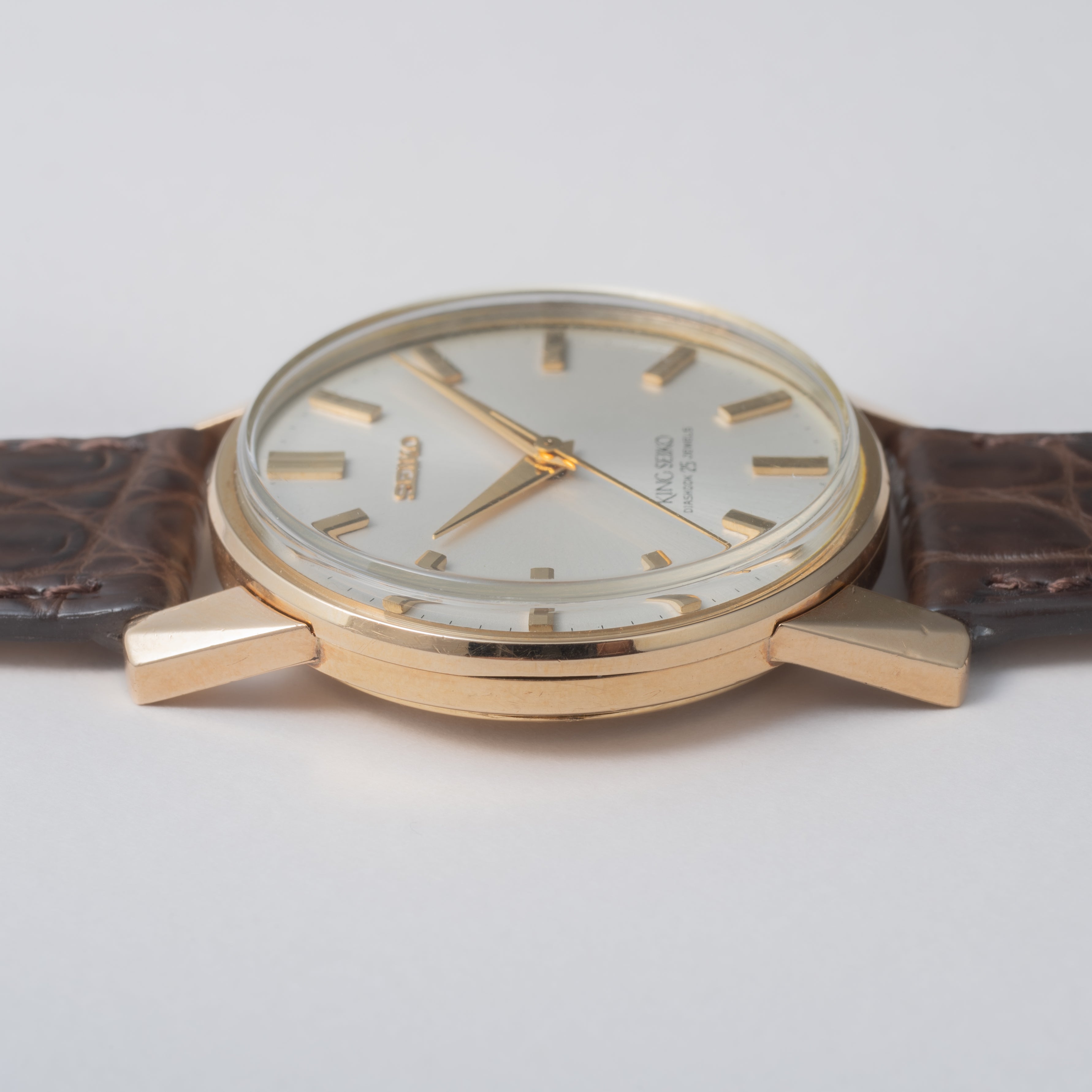 キングセイコー 1967年製 Ref.44-2000 AGF 44KS最後期型 ロービート手巻き 尾錠付き