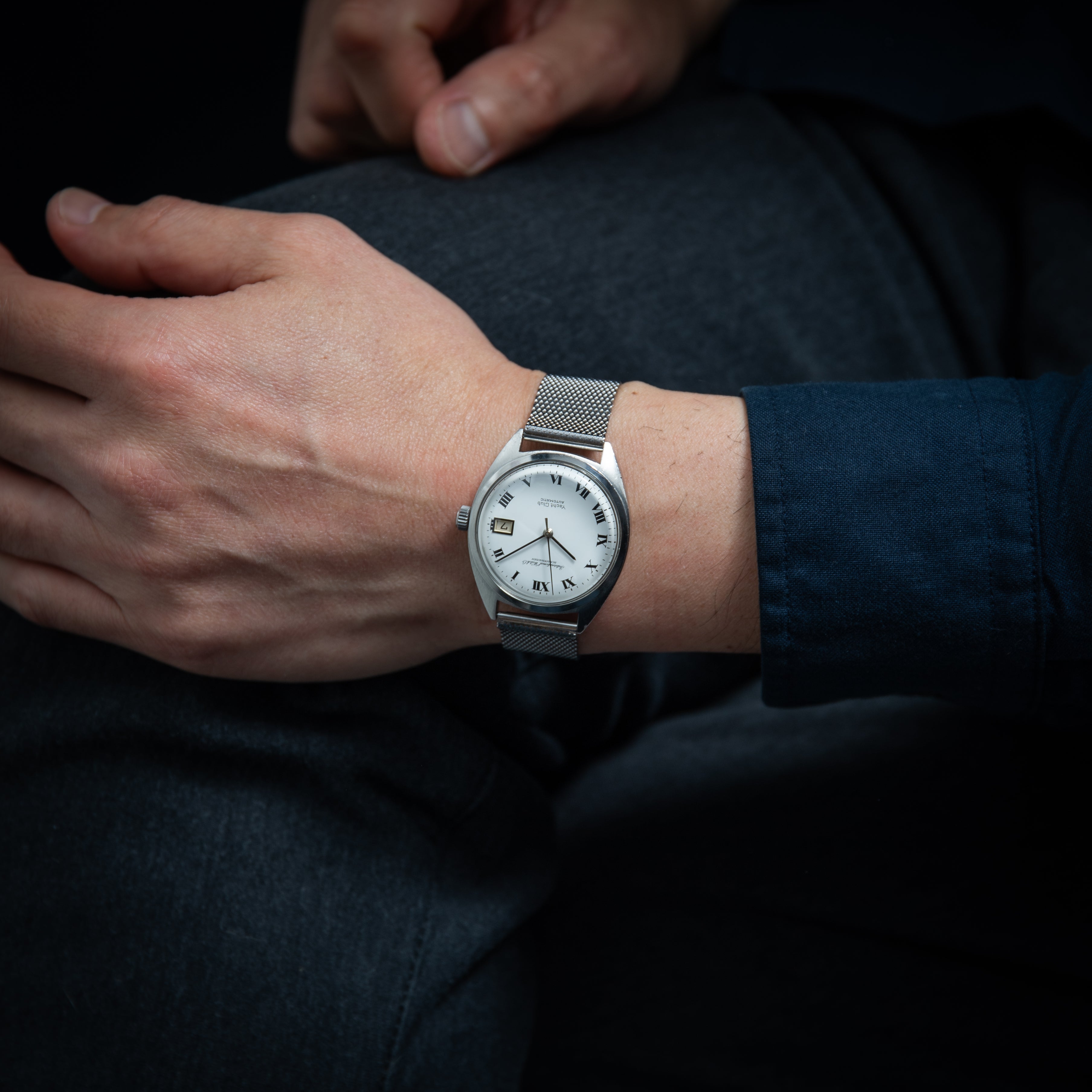 IWC ヨットクラブ 1971年製 純正メッシュブレス ホワイトローマン