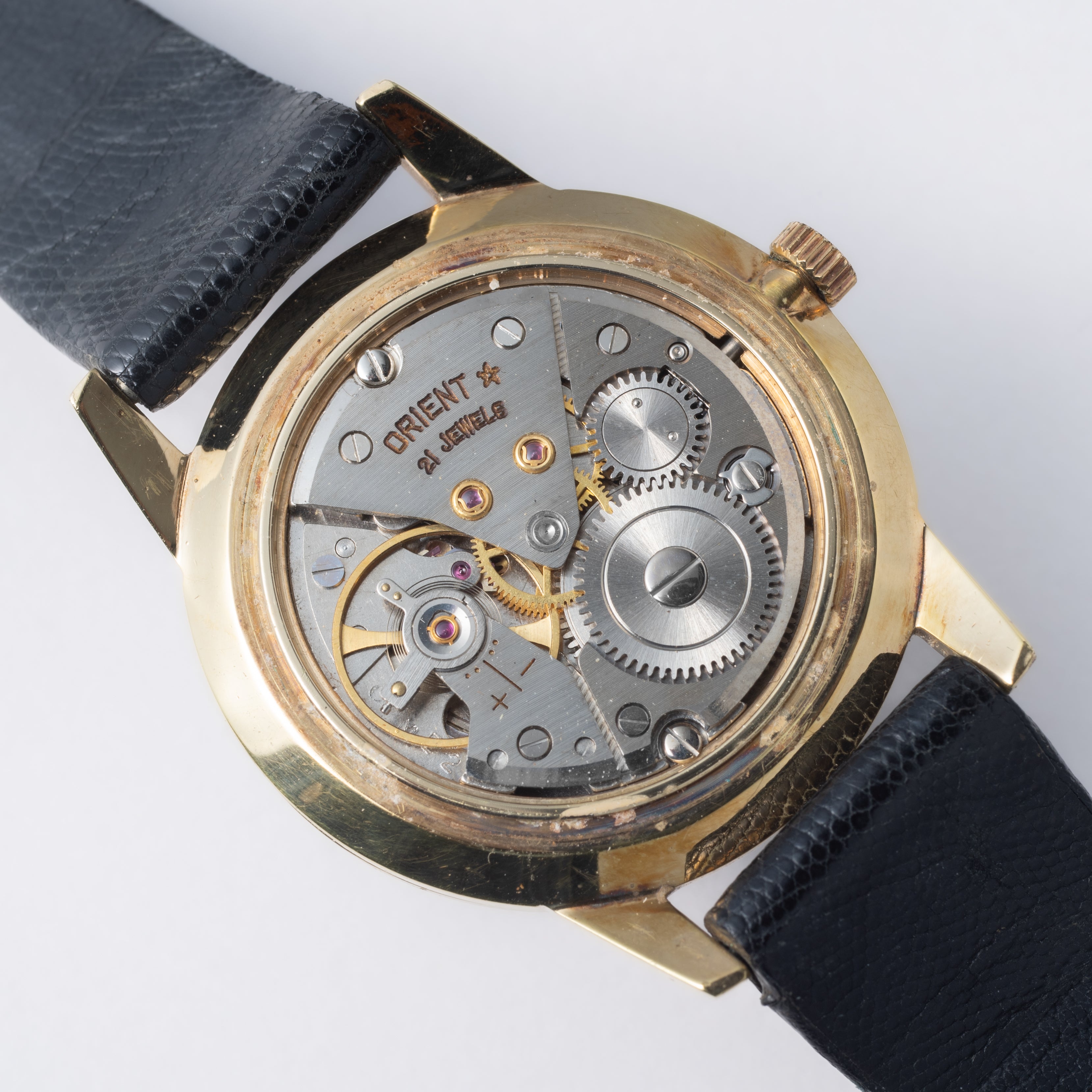 オリエント オリンピア カレンダー 1960年代製 ギャラクシーダイヤル 純正尾錠付き