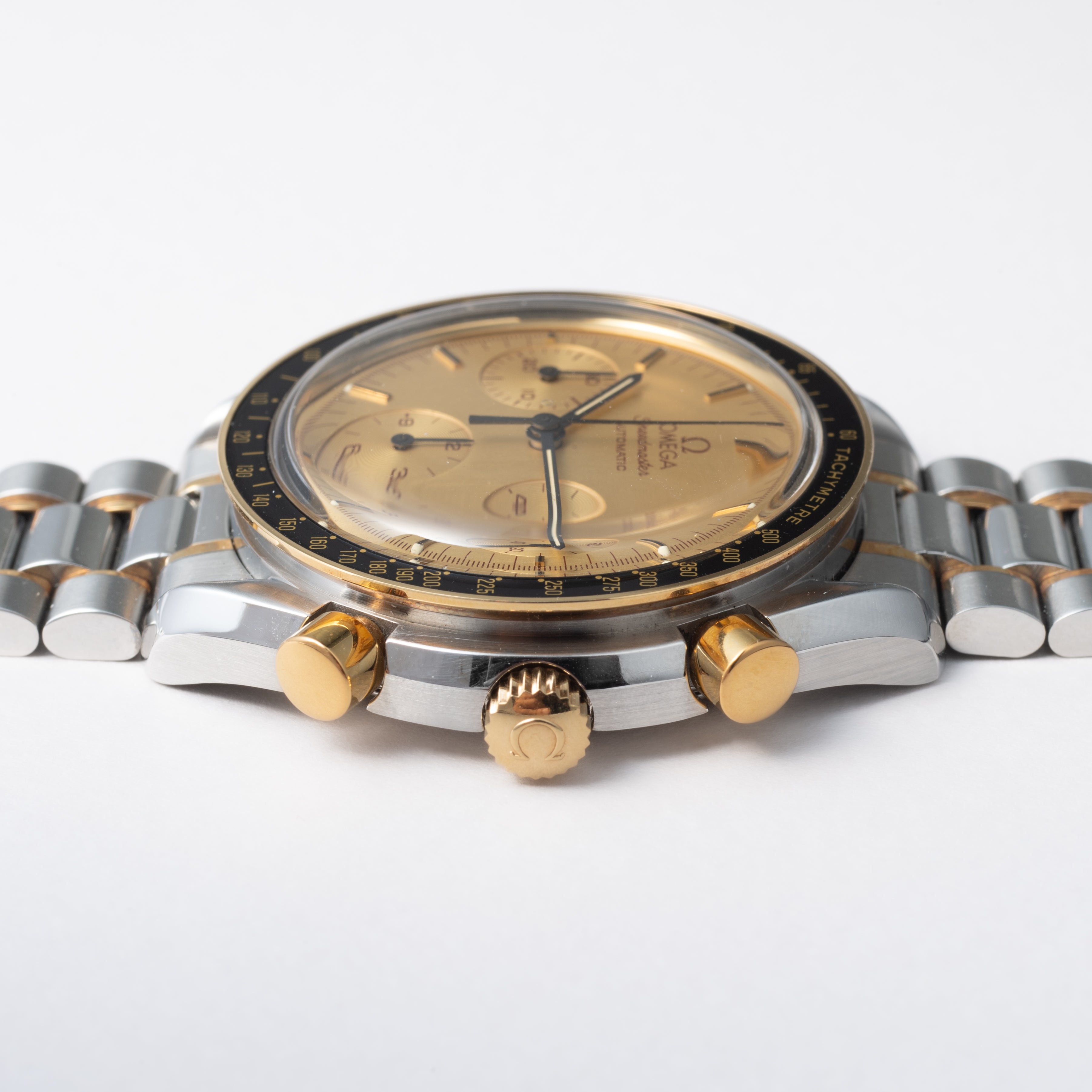 オメガ スピードマスター オートマチック コンビ 1989年製 純正コンビブレス 裏蓋シール付き