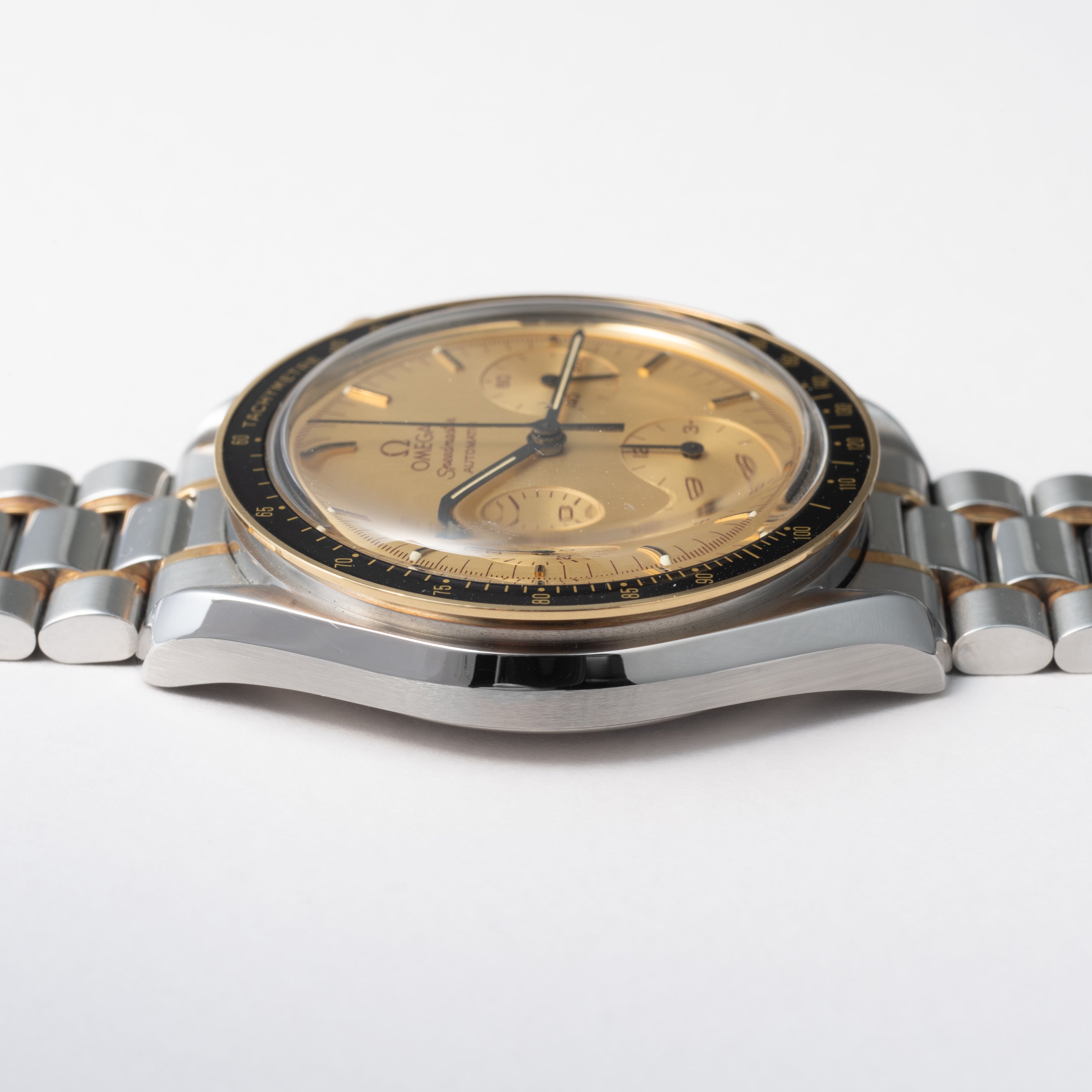 オメガ スピードマスター オートマチック コンビ 1989年製 純正コンビブレス 裏蓋シール付き