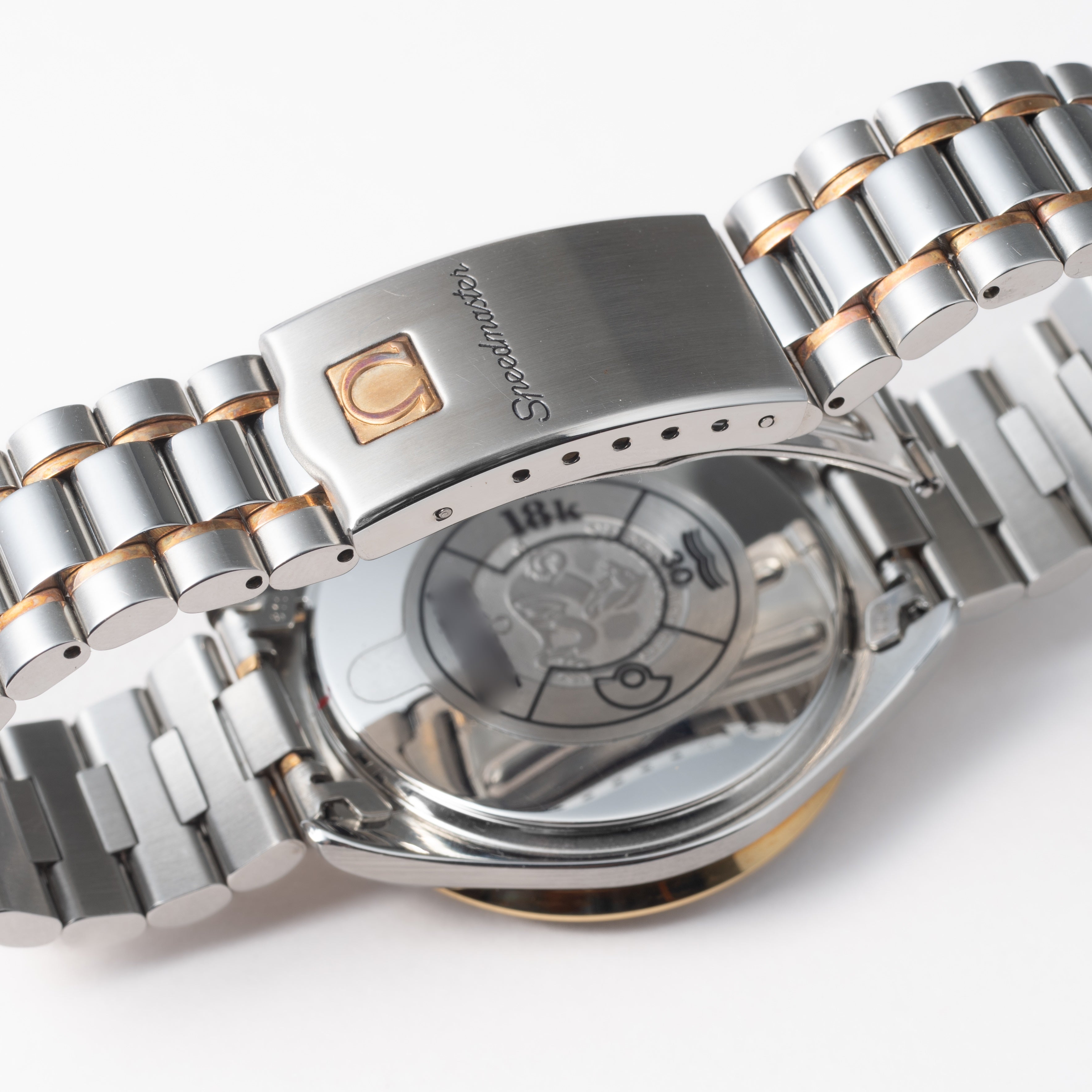 オメガ スピードマスター オートマチック コンビ 1989年製 純正コンビブレス 裏蓋シール付き