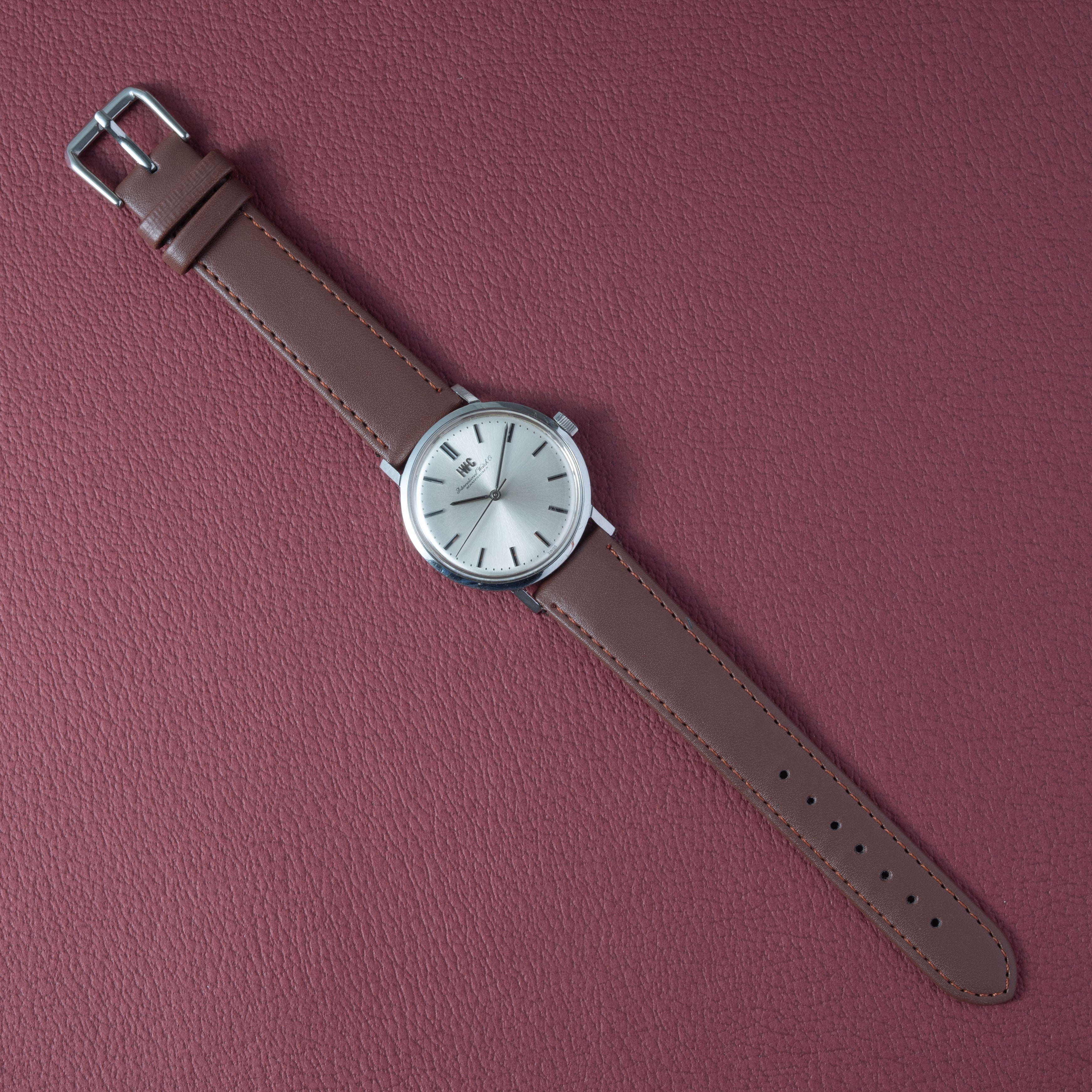 IWC ラウンドケース 1973年製 Ref.1818 手巻き Cal.89 シルバーダイヤル