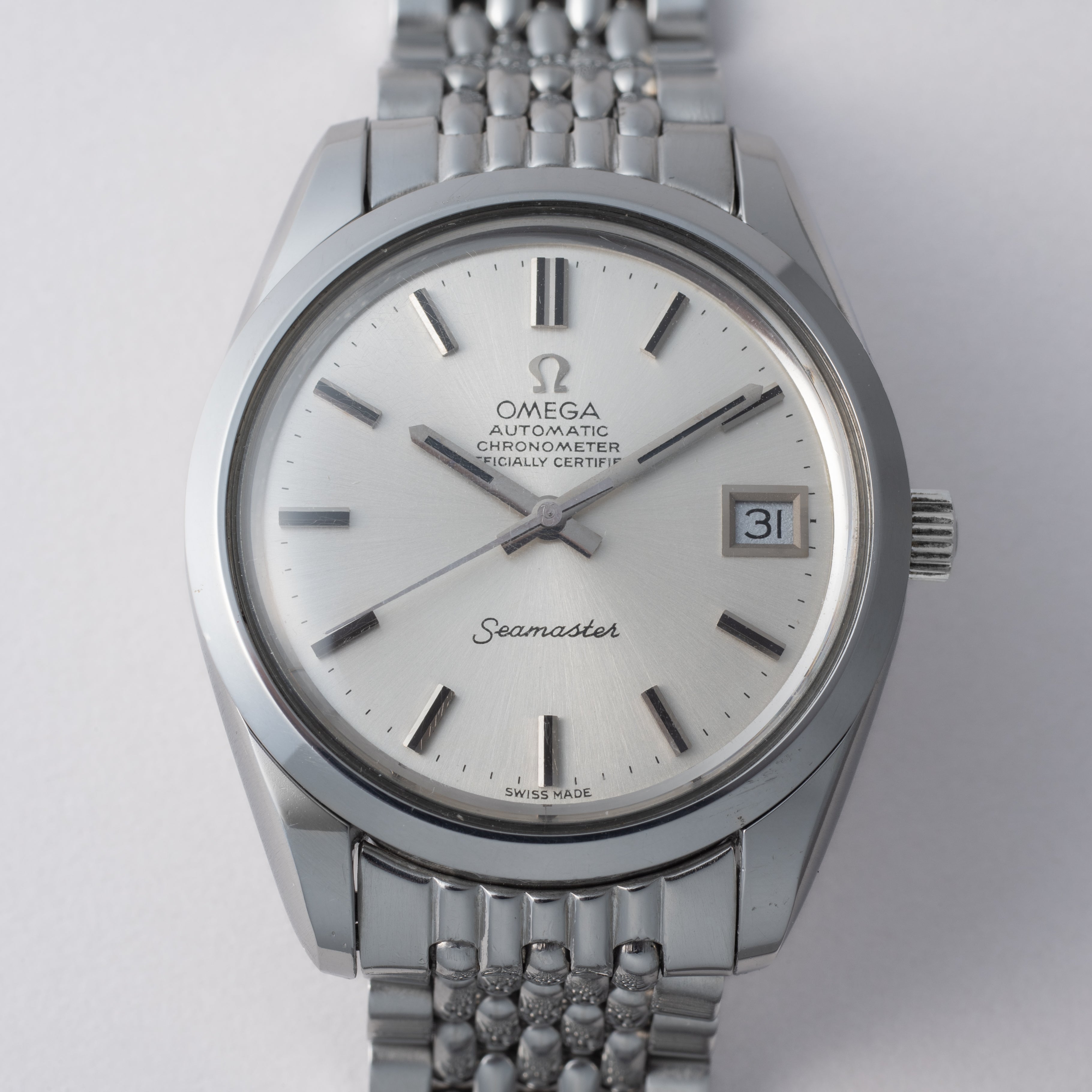 オメガ シーマスタークロノメーター 1974年製  Ref.168.0061 ハイビート自動巻き純正ステンレスブレス