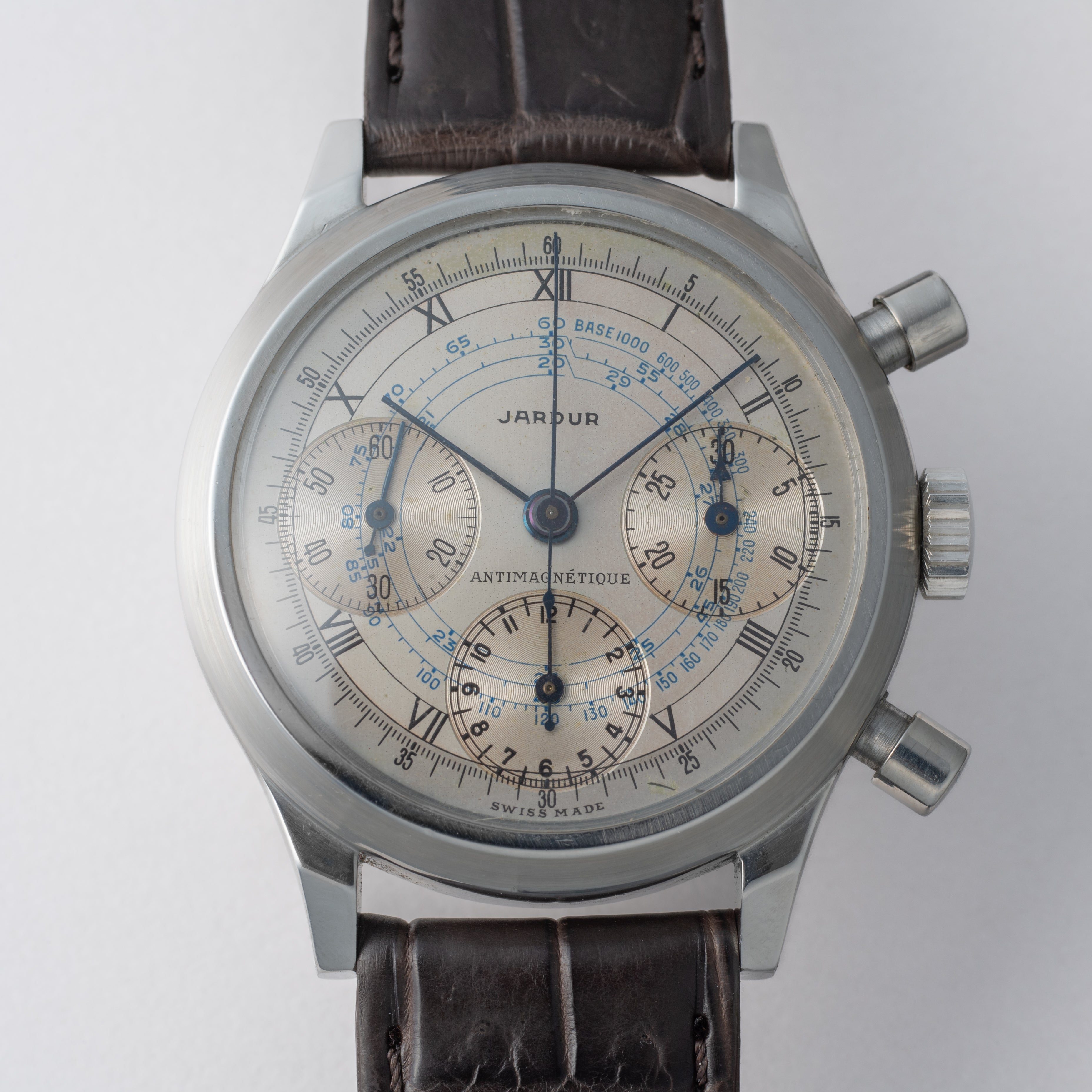 ジャードゥー 38㎜3レジスタークロノグラフ 1940年代製 バルジュー71 JARDUR スピルマンケース