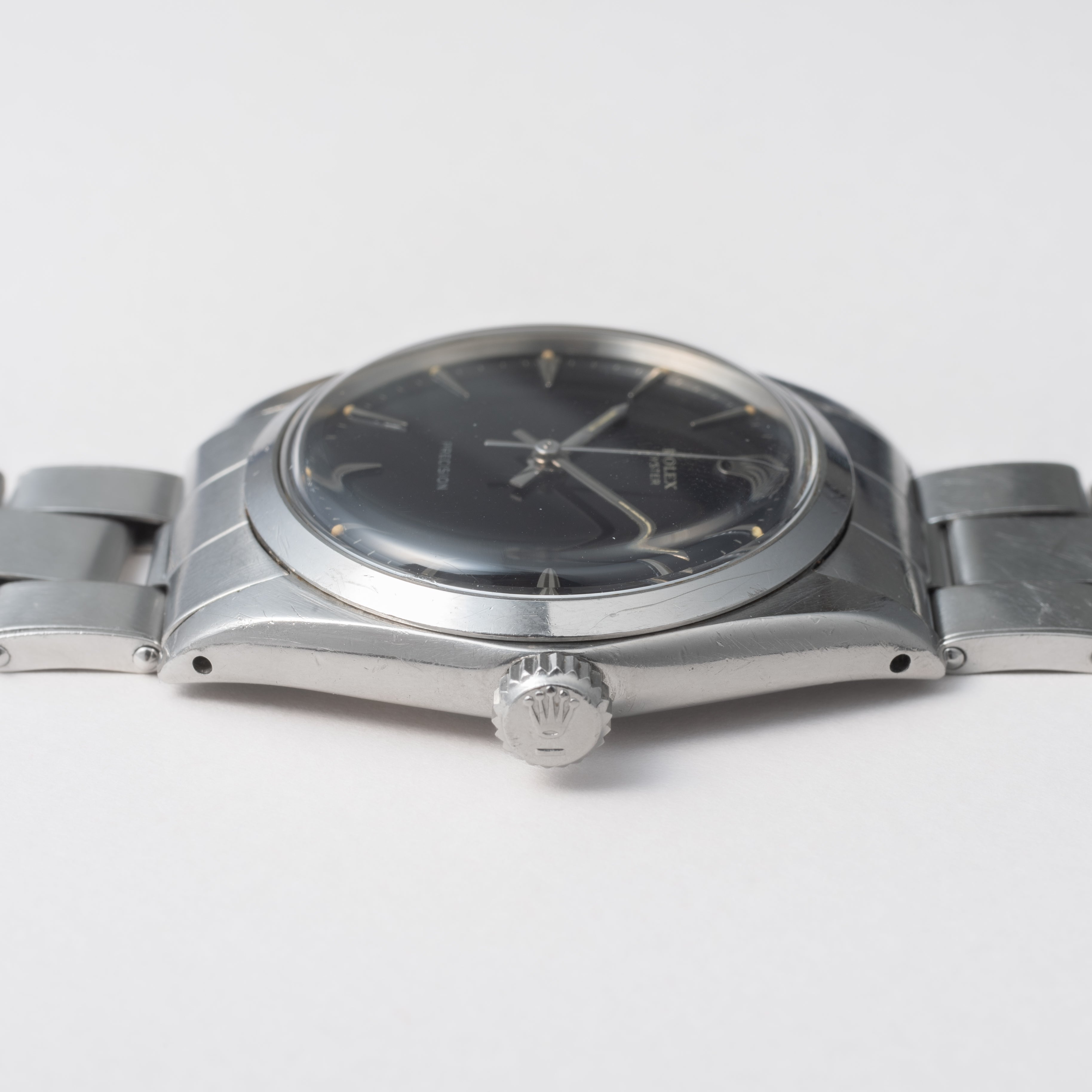 ロレックス オイスター 1966年製 Ref.6426 手巻き ブラックミラーダイヤル リベットブレス