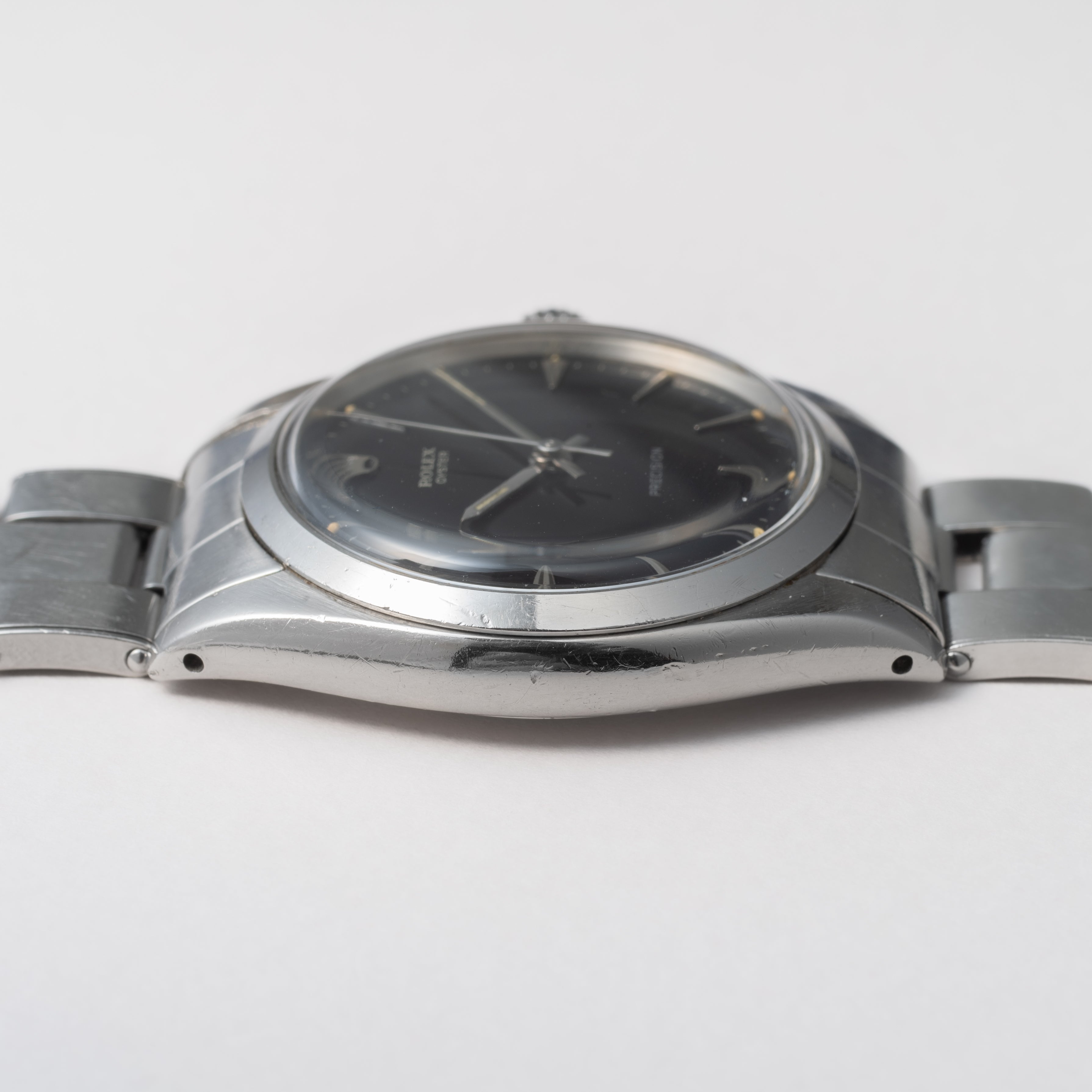 ロレックス オイスター 1966年製 Ref.6426 手巻き ブラックミラーダイヤル リベットブレス