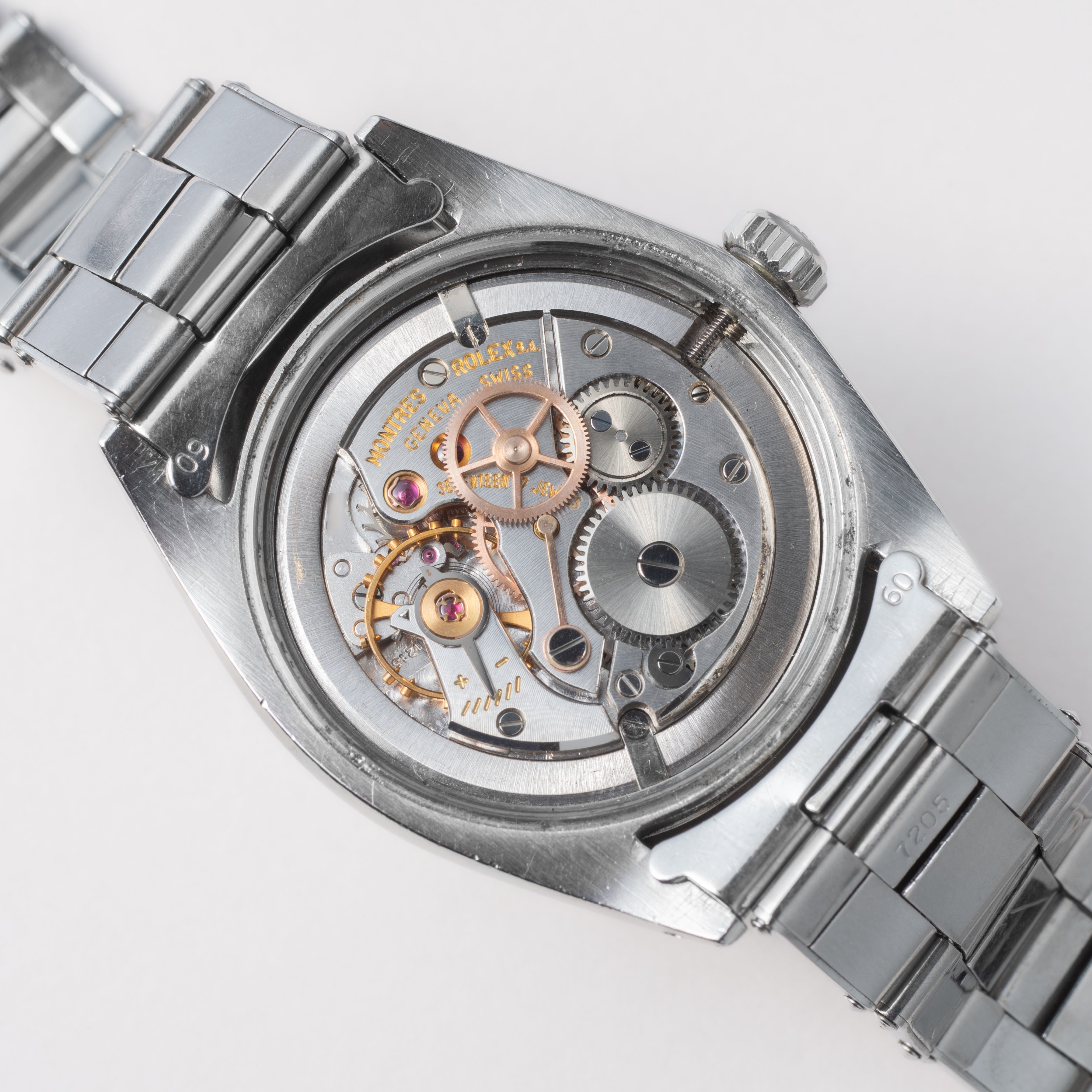 ロレックス オイスター 1966年製 Ref.6426 手巻き ブラックミラーダイヤル リベットブレス