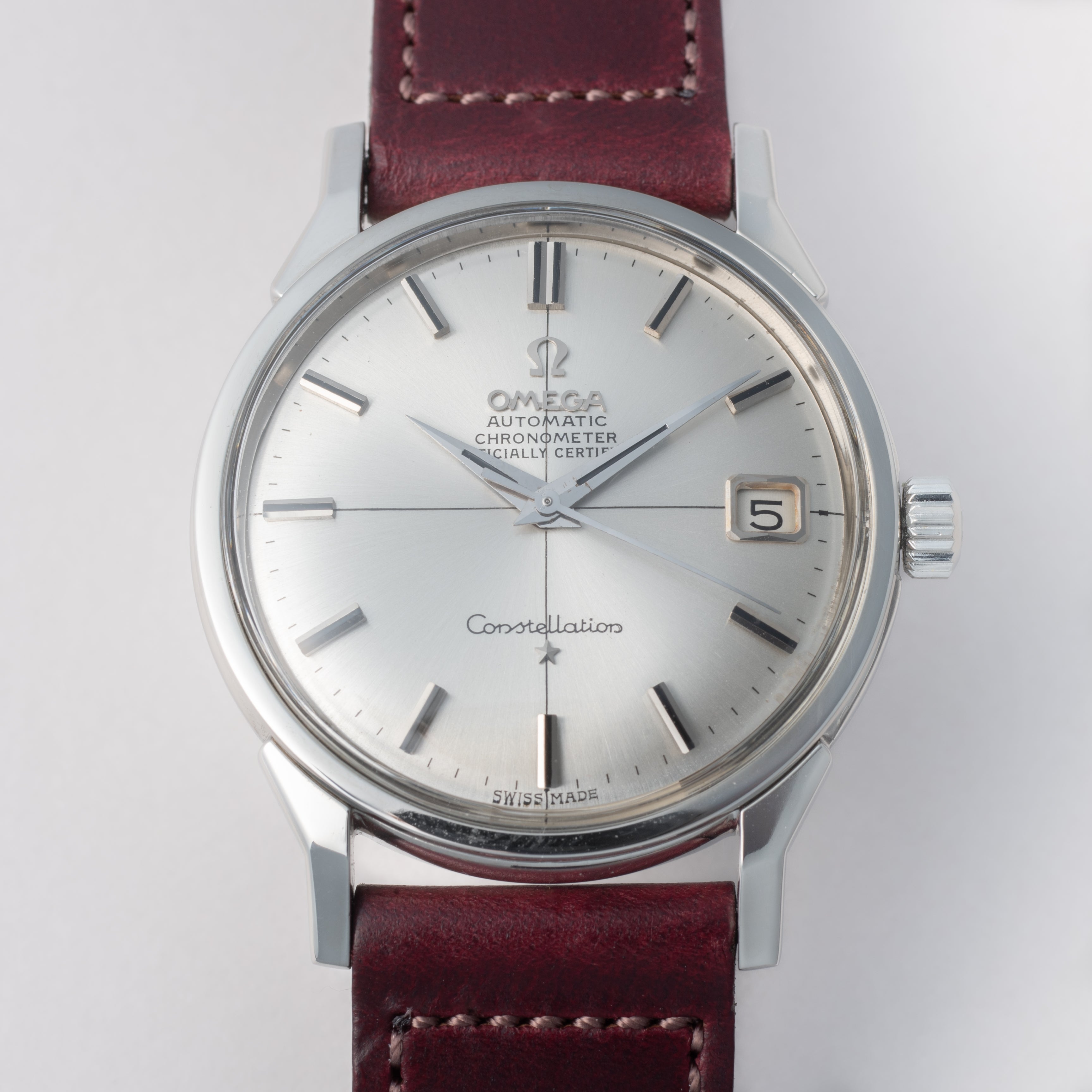 オメガ コンステレーション 1964年製 Ref.168.005 クロスライン 裏スケ加工