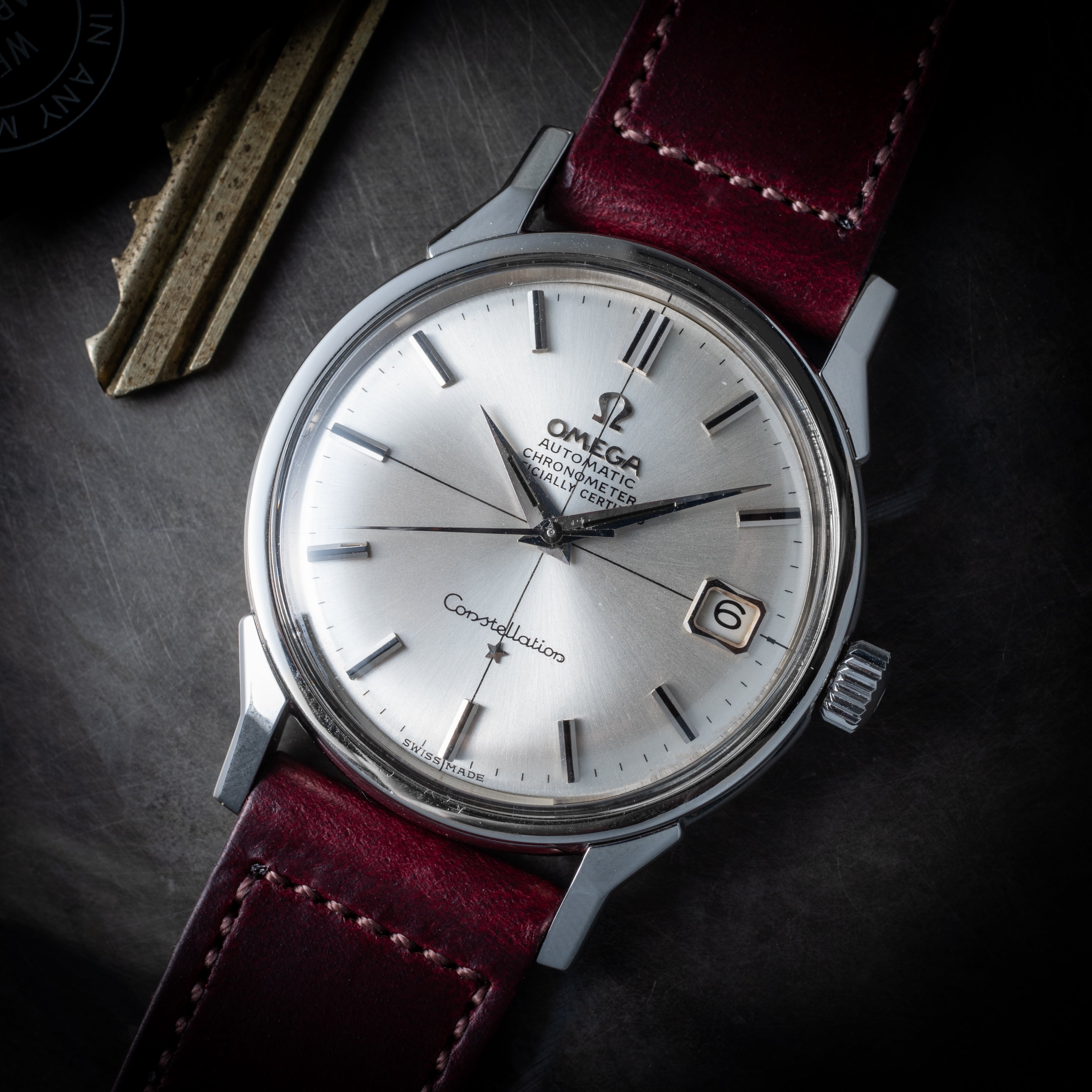 オメガ コンステレーション 1964年製 Ref.168.005 クロスライン 裏スケ加工