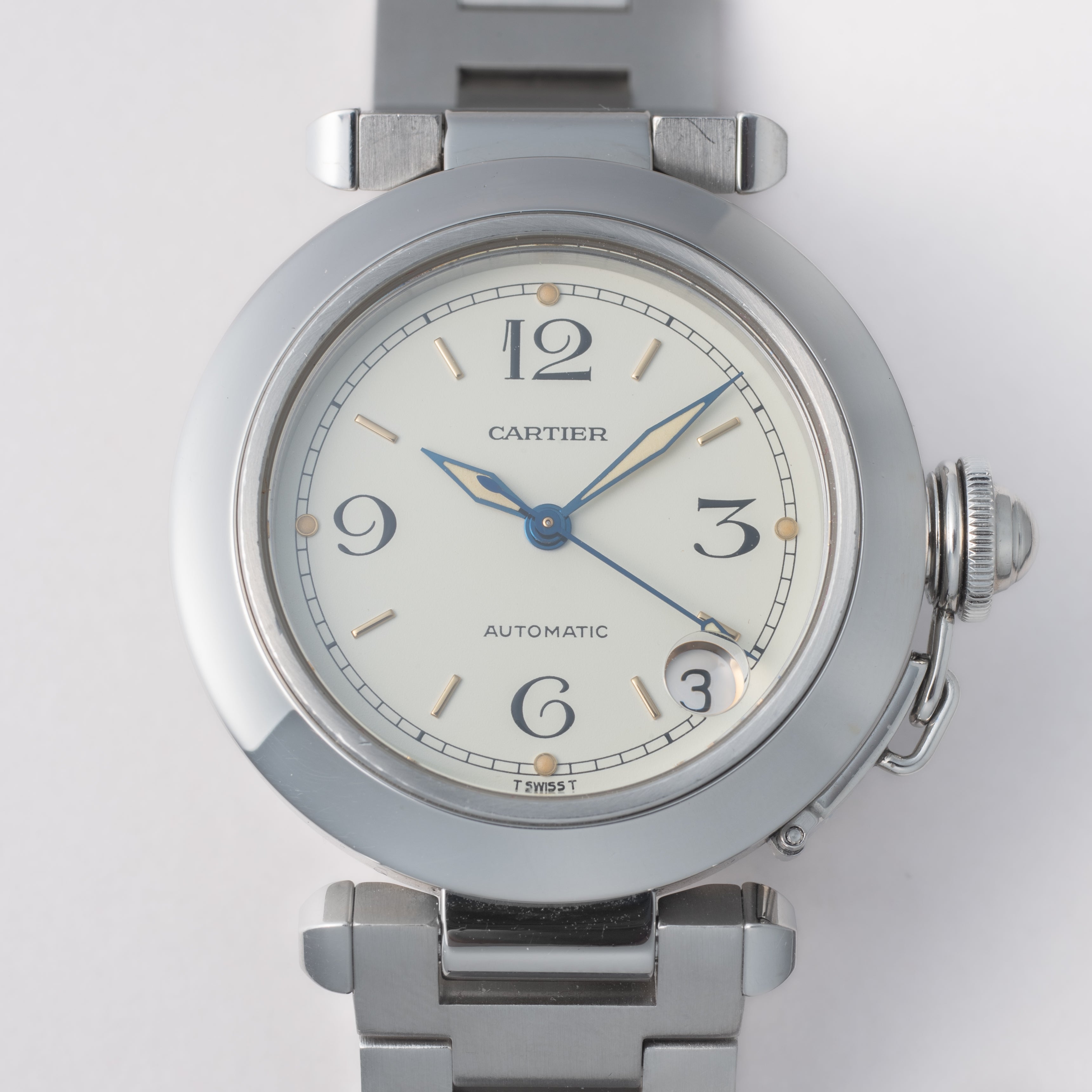 カルティエ パシャC 1990年代製 Ref.2324 自動巻 ホワイトダイヤル トリチウム夜光