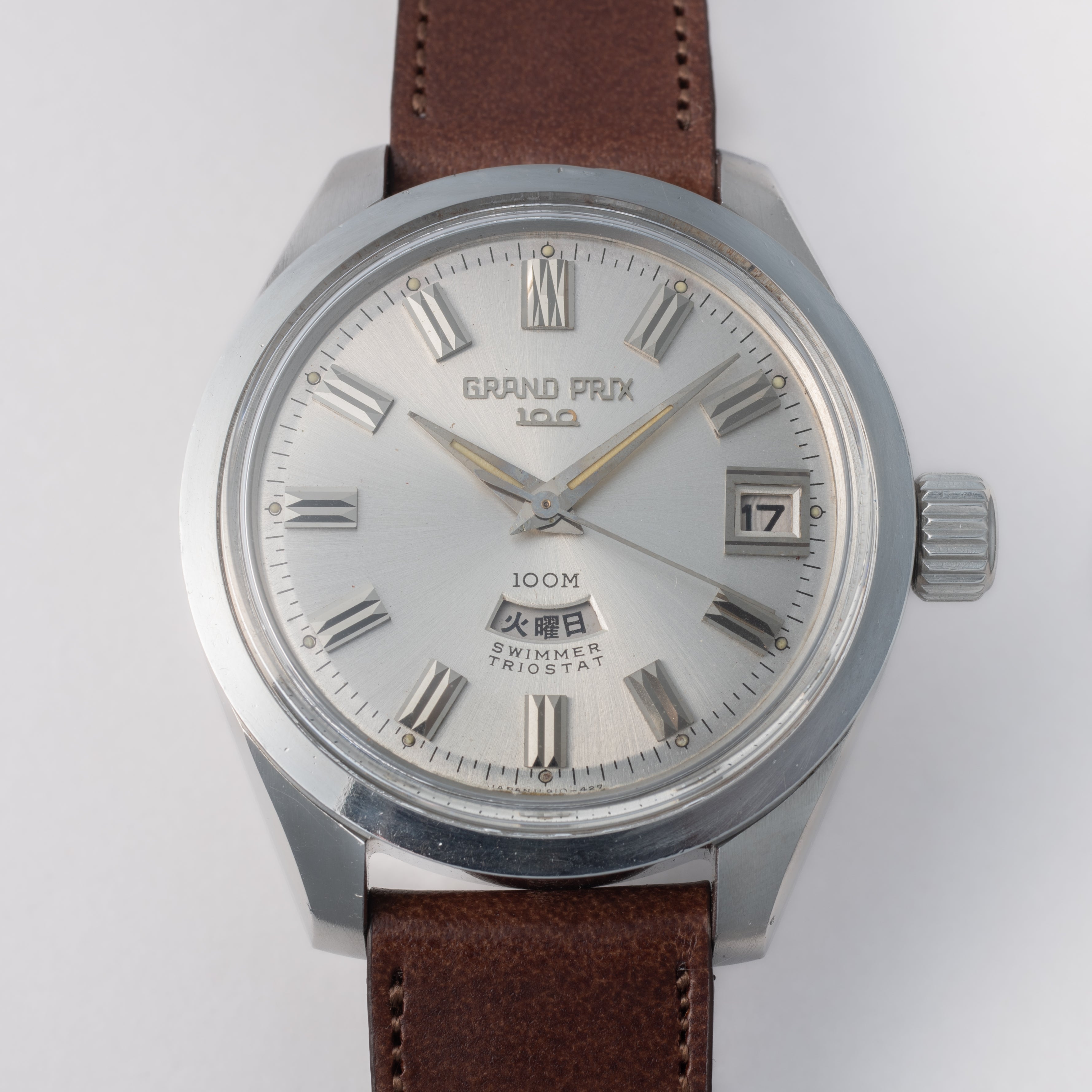 オリエント グランプリ100 スイマー TRIOSTAT 1960年代製 100石自動巻き ねじ込みリューズ