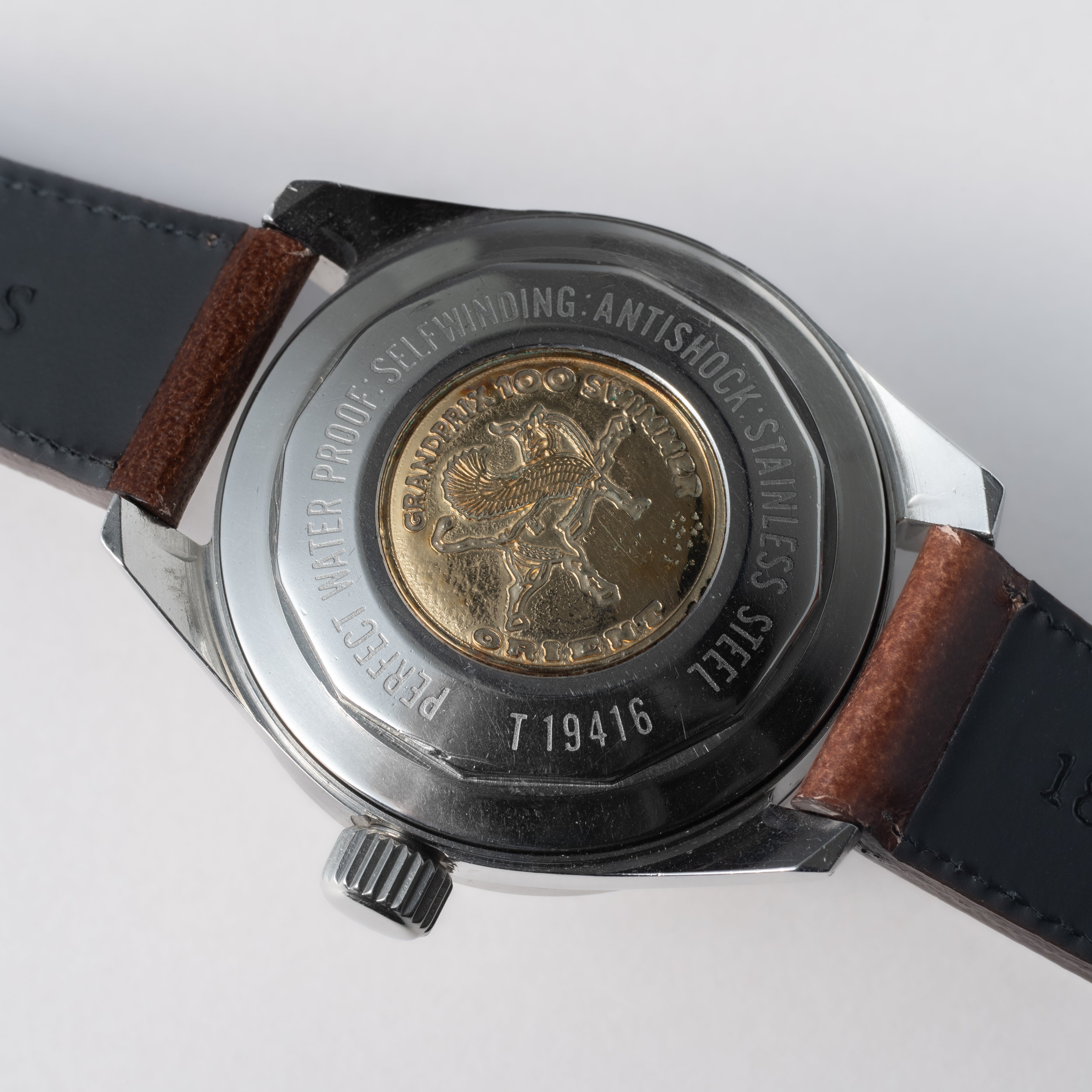 オリエント グランプリ100 スイマー TRIOSTAT 1960年代製 100石自動巻き ねじ込みリューズ