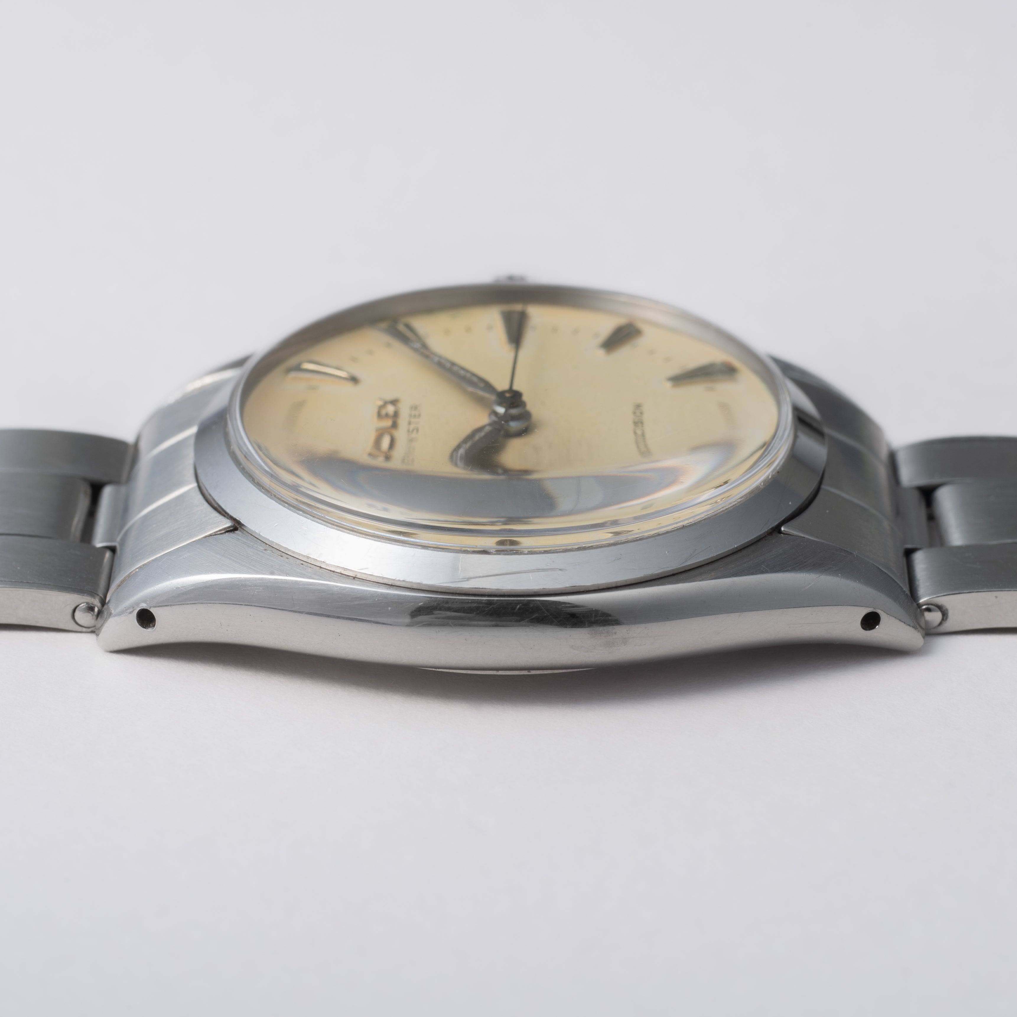 ロレックス オイスター アイボリーダイヤル 手巻き Ref.6422 1956年製 純正リベットブレス