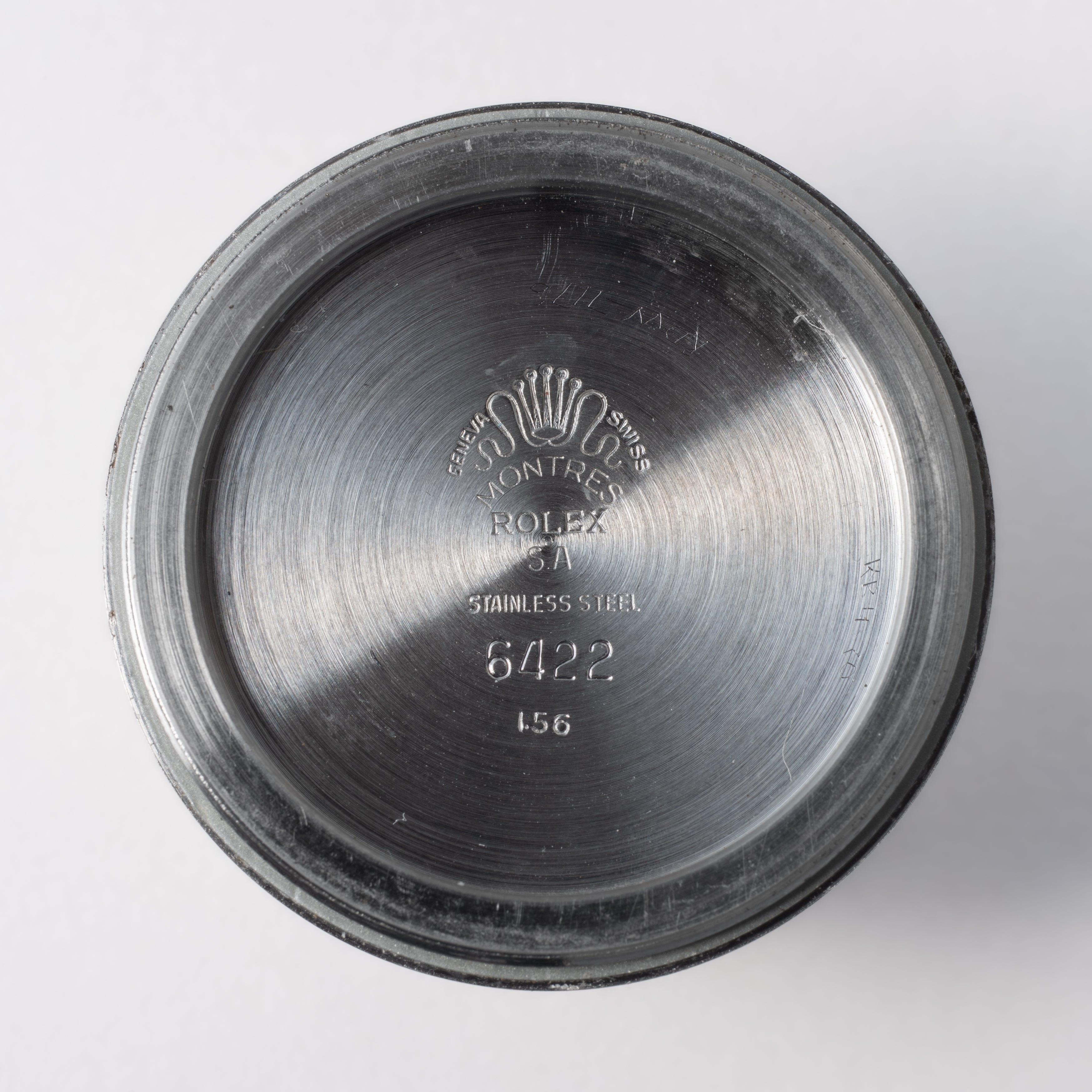 ロレックス オイスター アイボリーダイヤル 手巻き Ref.6422 1956年製 純正リベットブレス