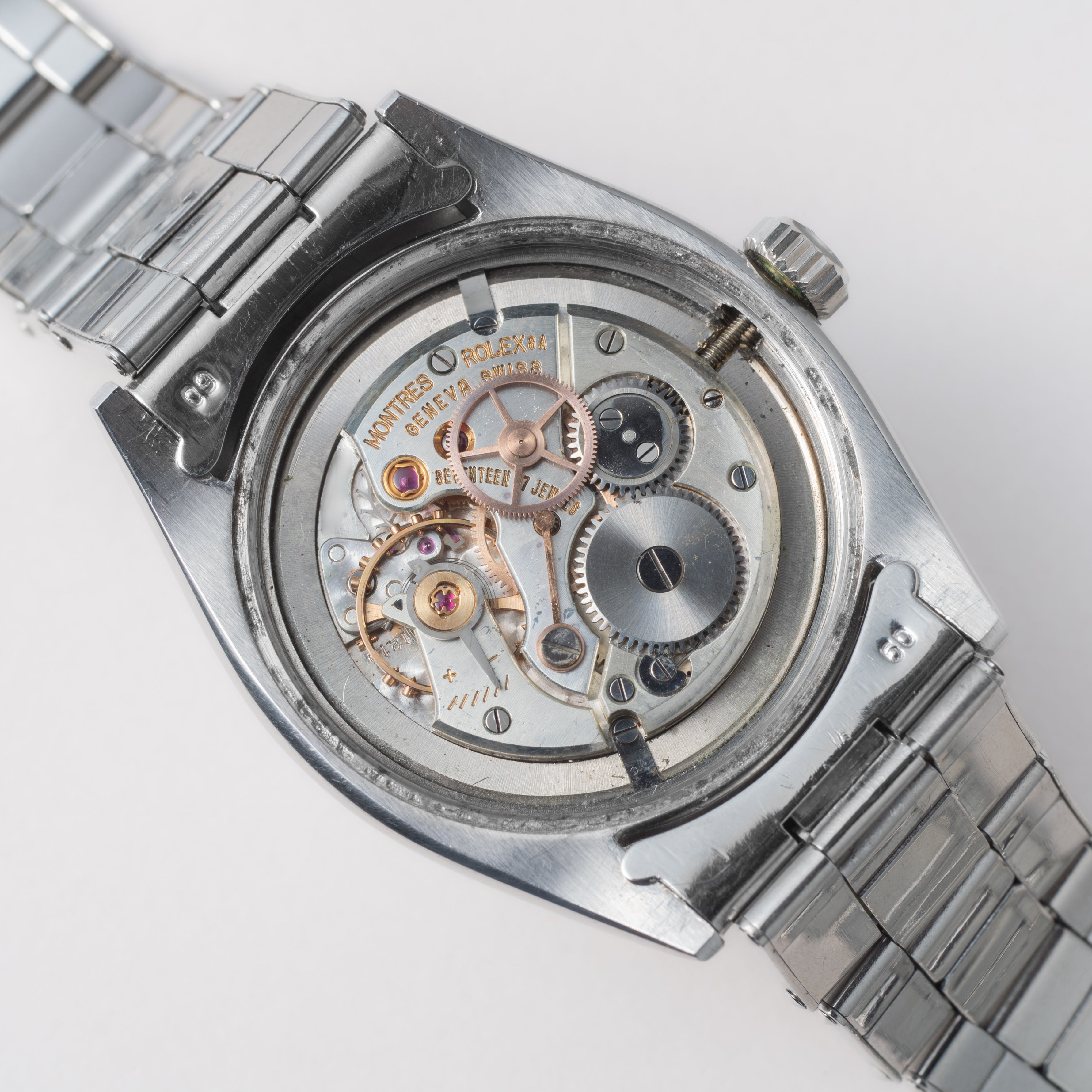 ロレックス オイスター アイボリーダイヤル 手巻き Ref.6422 1956年製 純正リベットブレス