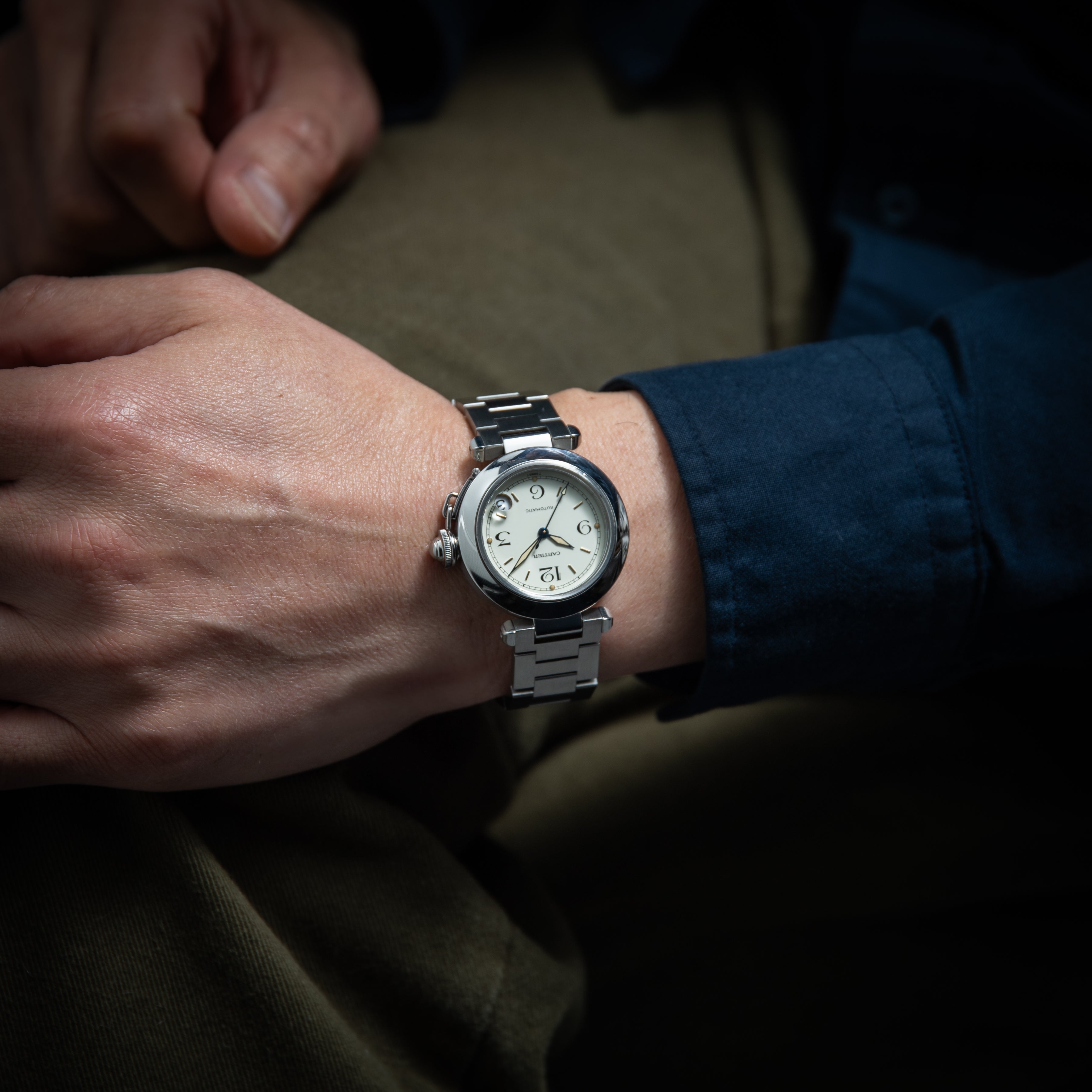 カルティエ パシャC 1990年代製 Ref.2324 自動巻 ホワイトダイヤル トリチウム夜光