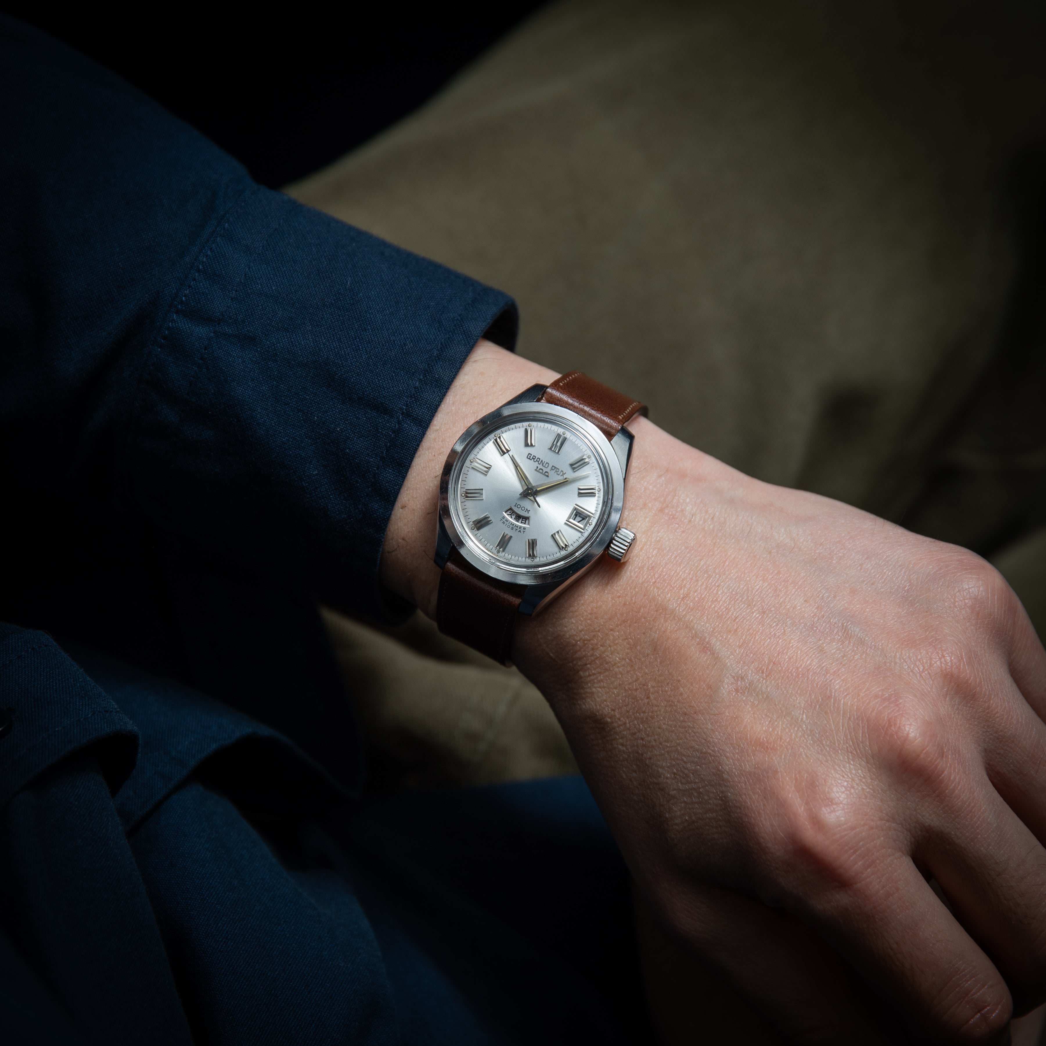 オリエント グランプリ100 スイマー TRIOSTAT 1960年代製 100石自動巻き ねじ込みリューズ