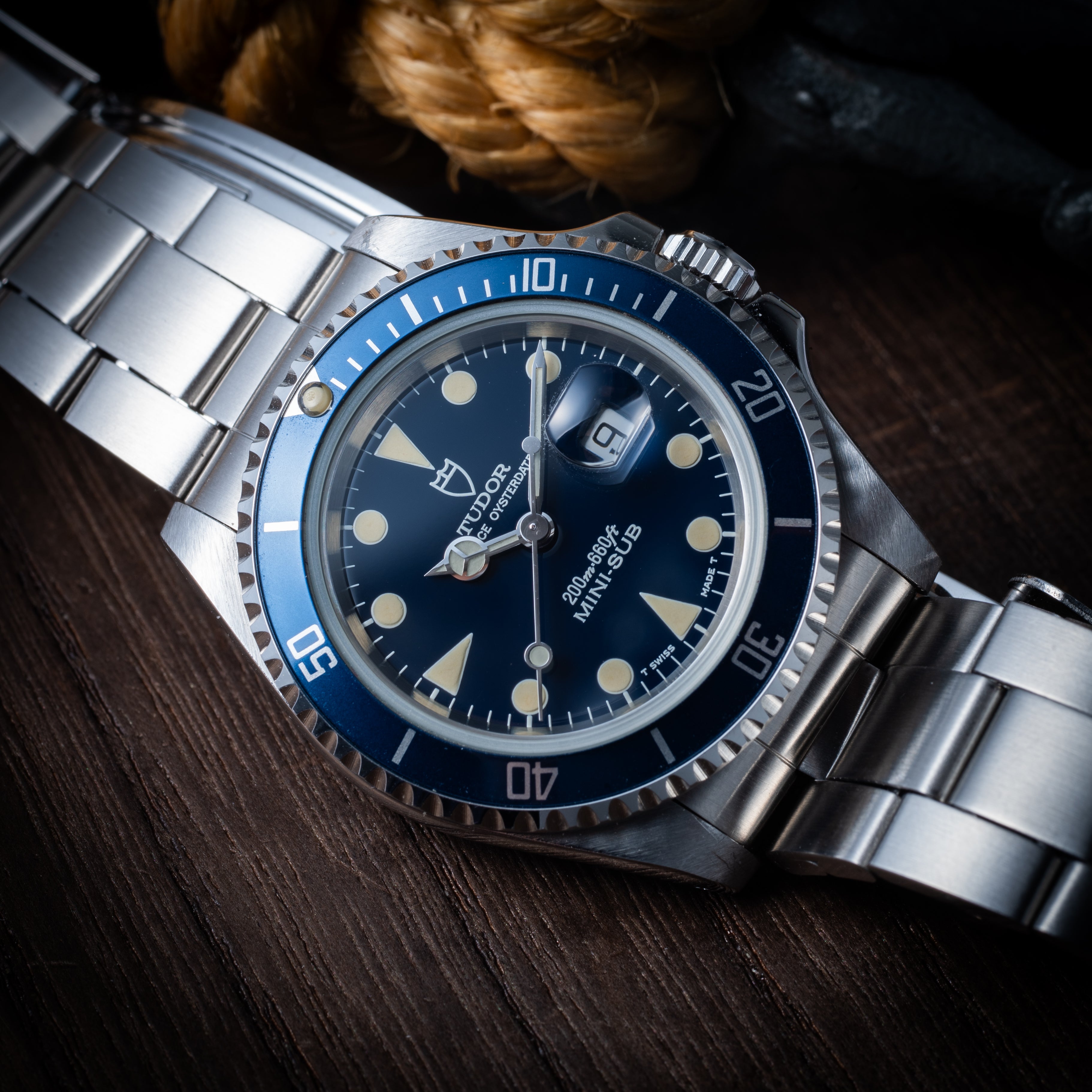チューダー ミニサブ 1995年製 Ref.73910 ブルーダイヤル 箱、ギャラ付き