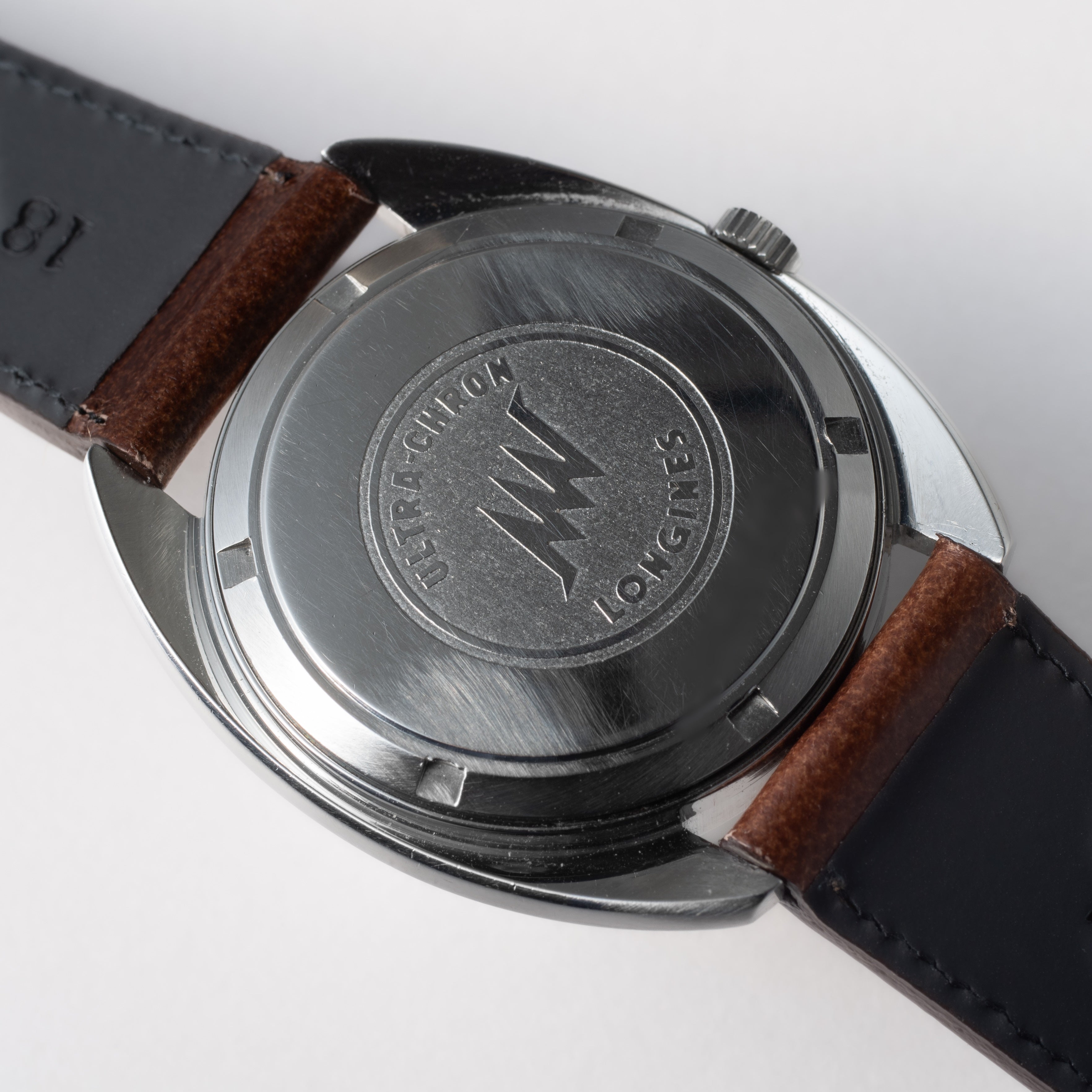 ロンジン ウルトラクロン 1969年製 クロスライン グレーダイヤル 純正尾錠付き