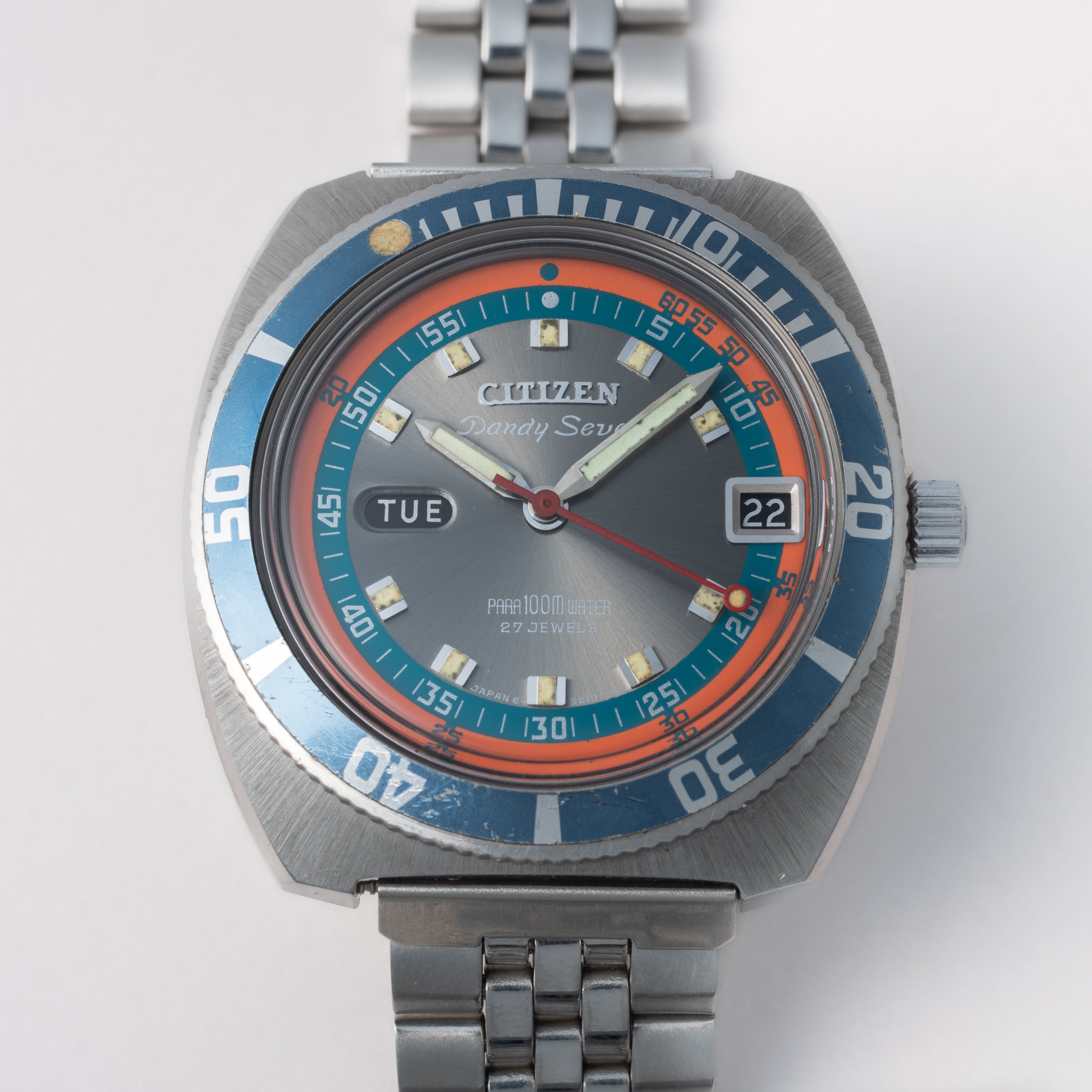 シチズン ダンディセブン ダイバー 1969年製 3トーンダイヤル 純正ブレス