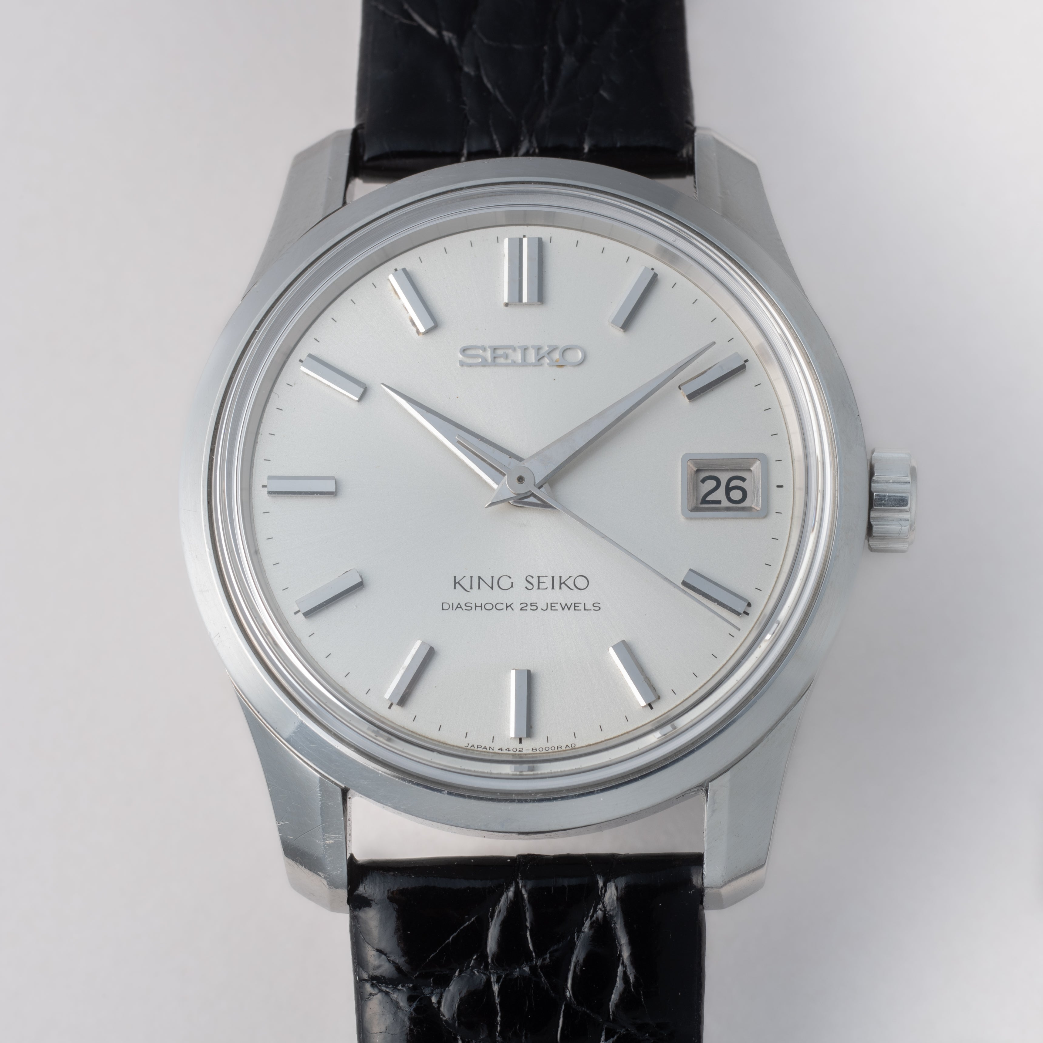 キングセイコー 1966年製 Ref.4402-8000 44KS シルバーダイヤル 盾メダリオン