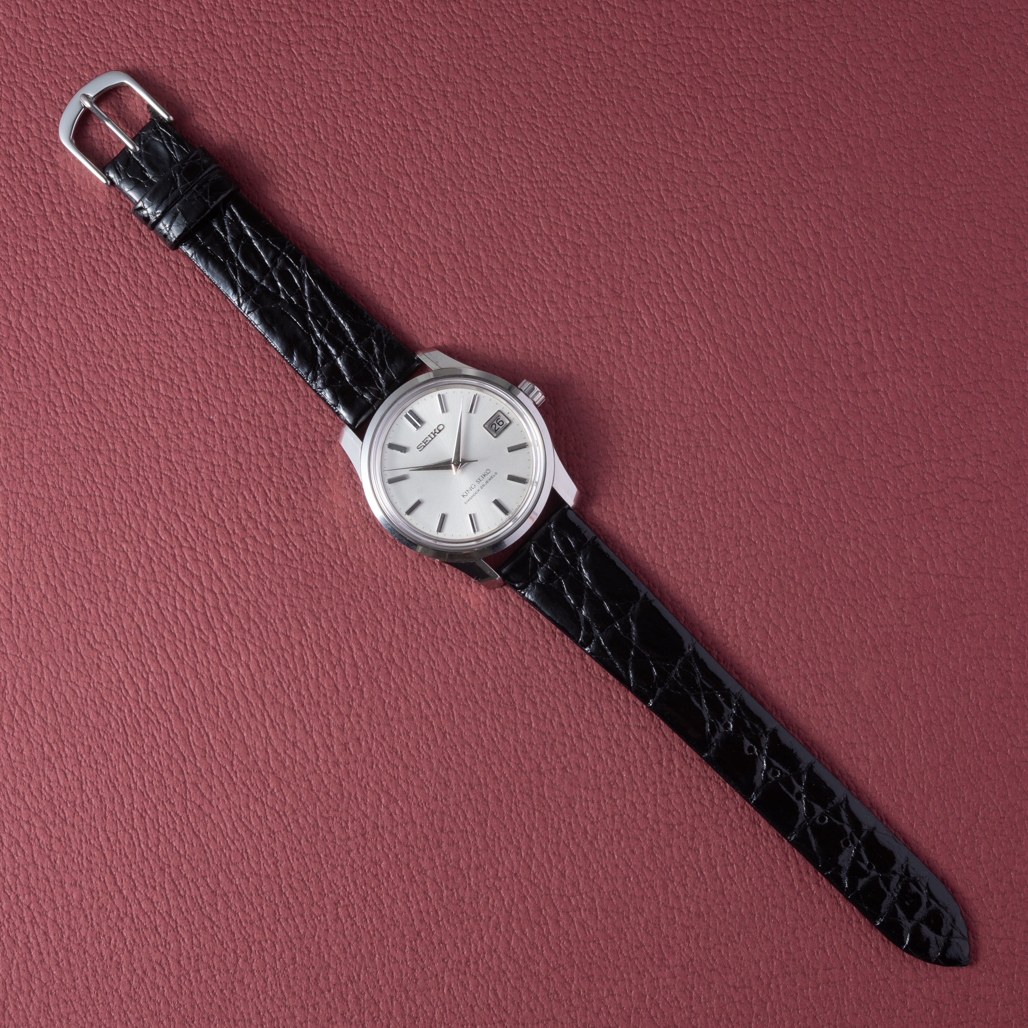 キングセイコー 1966年製 Ref.4402-8000 44KS シルバーダイヤル 盾メダリオン