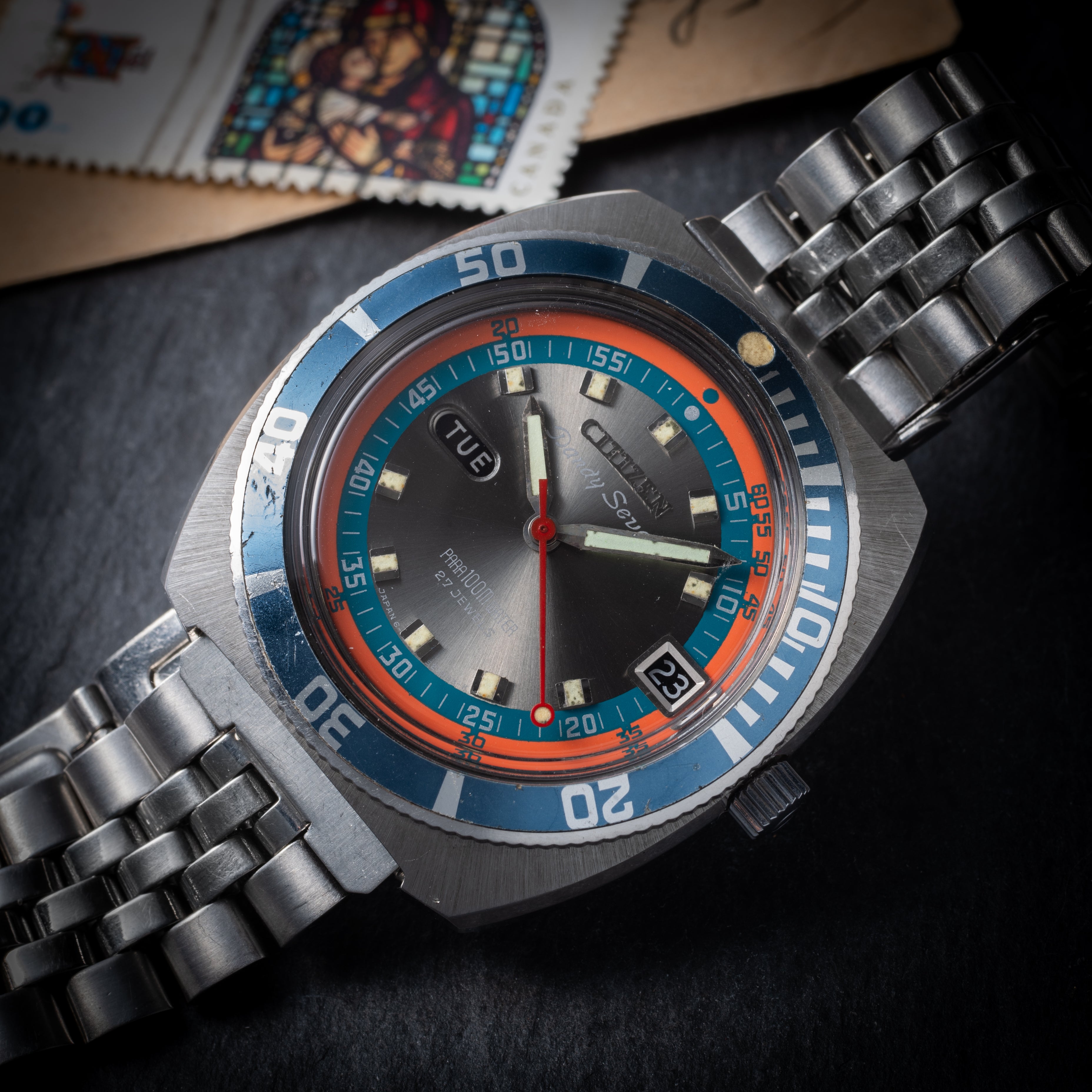 シチズン ダンディセブン ダイバー 1969年製 3トーンダイヤル 純正ブレス