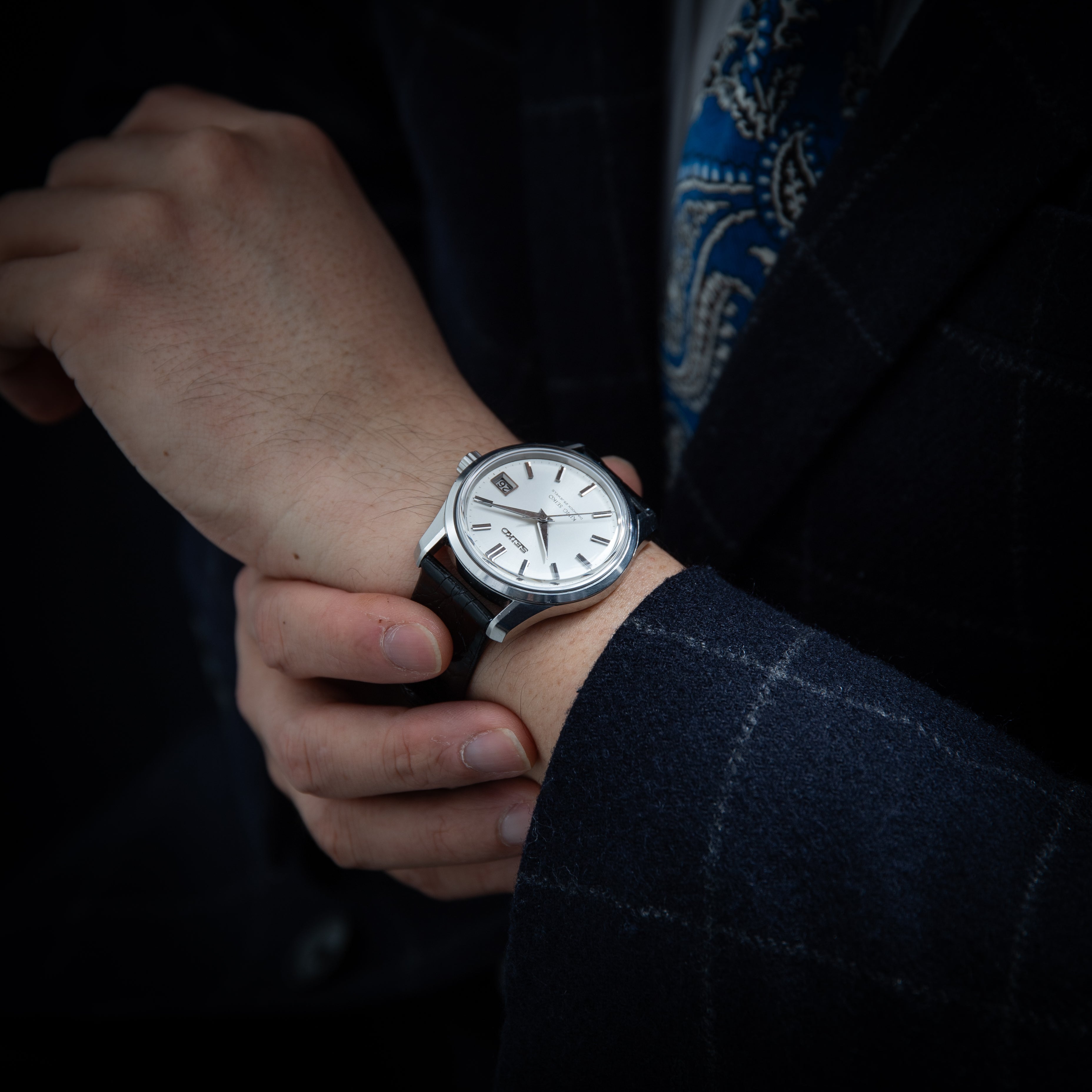 キングセイコー 1966年製 Ref.4402-8000 44KS シルバーダイヤル 盾メダリオン