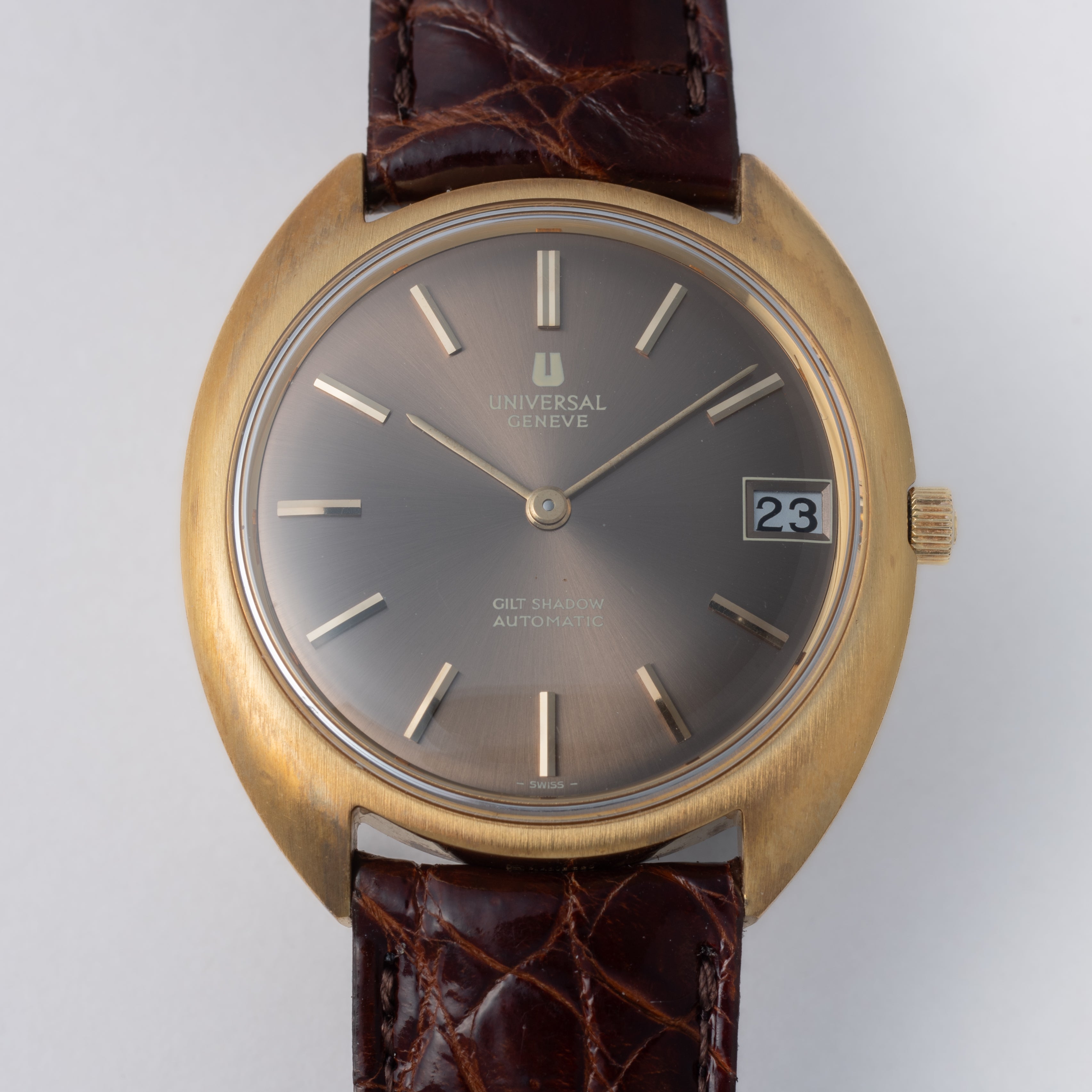 ユニバーサル・ジュネーブ ギルドシャドウ マイクロローター自動巻き Cal.2‐67 1980刻印 1970年代製