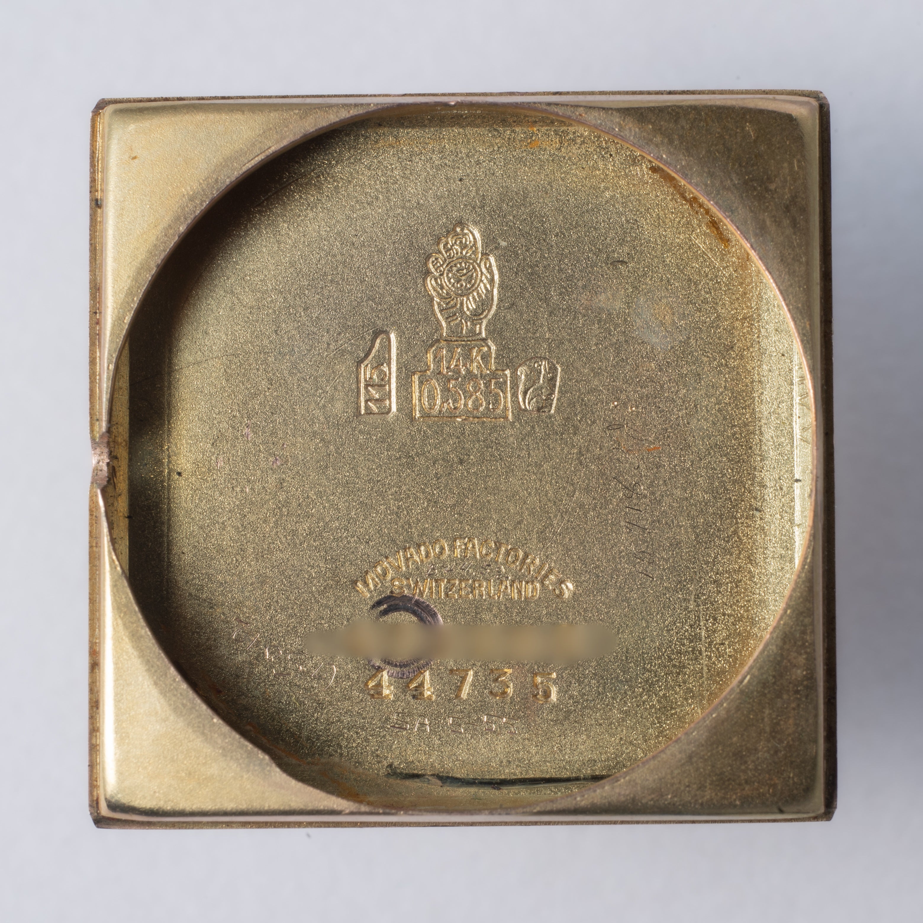 ティファニー モバード製 14金無垢ピンクゴールドスクエアケース 1940年代製 手巻き