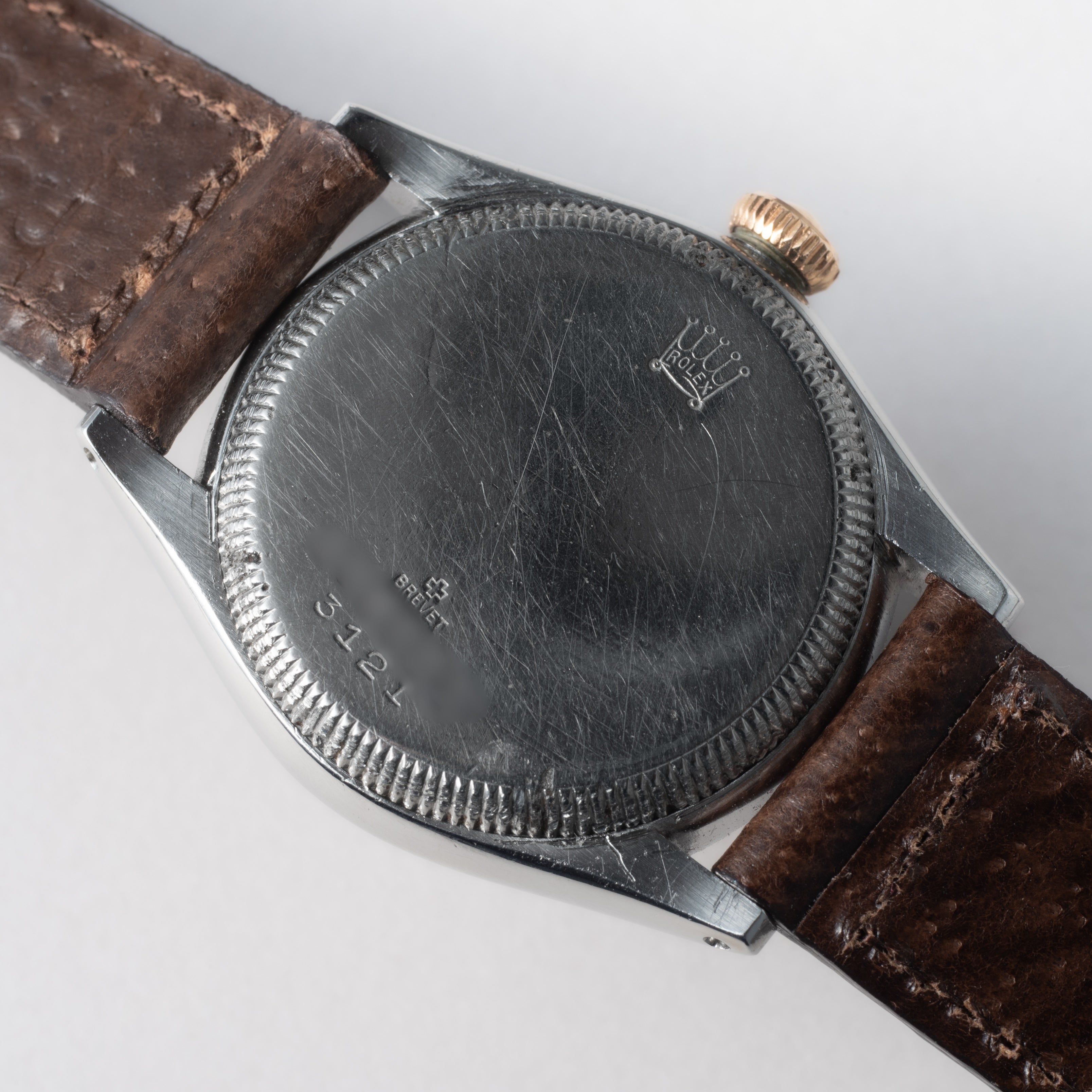 ロレックス オイスター 手巻き 1941年製 ピンクゴールドコンビ クリスクロス Ref.3121
