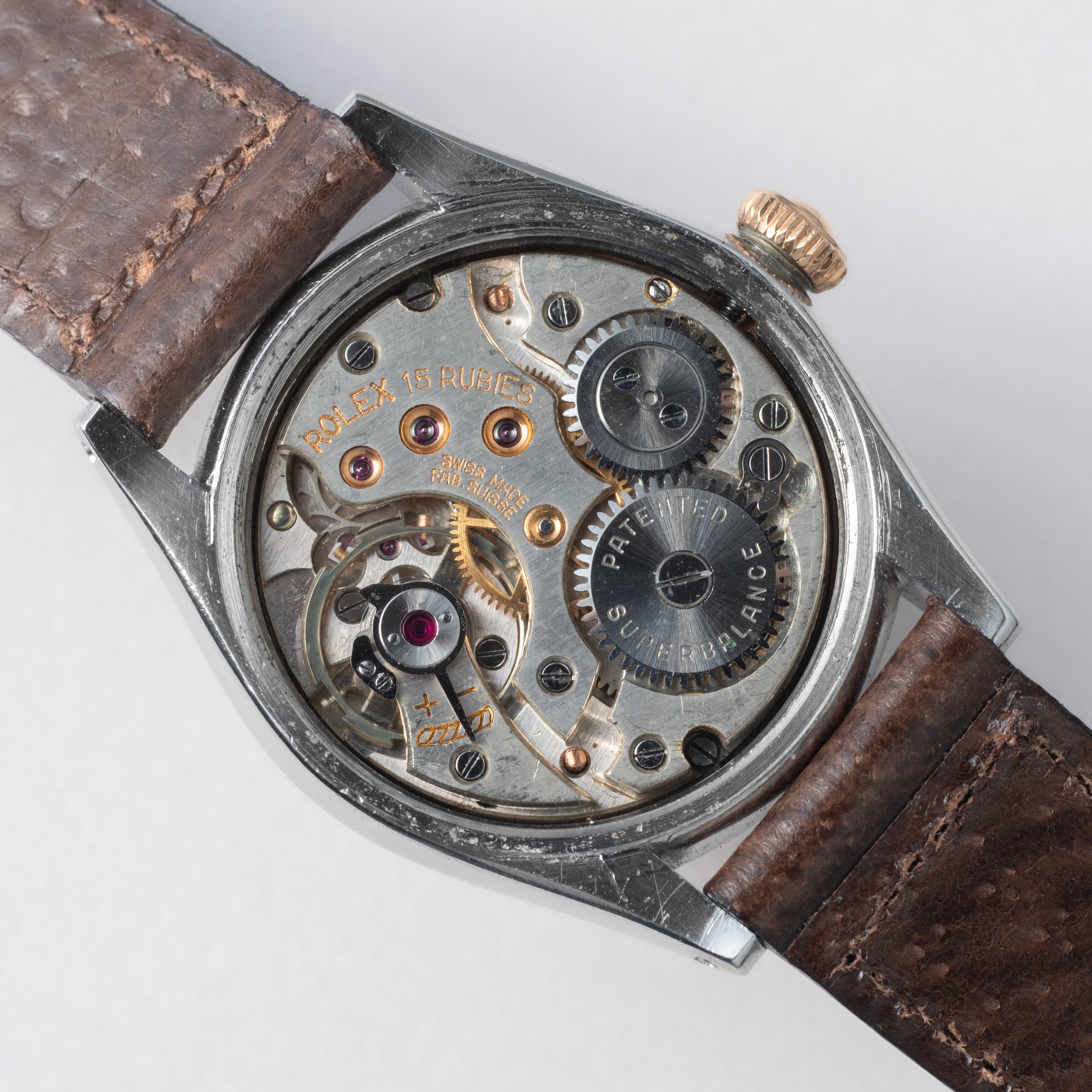 ロレックス オイスター 手巻き 1941年製 ピンクゴールドコンビ クリスクロス Ref.3121