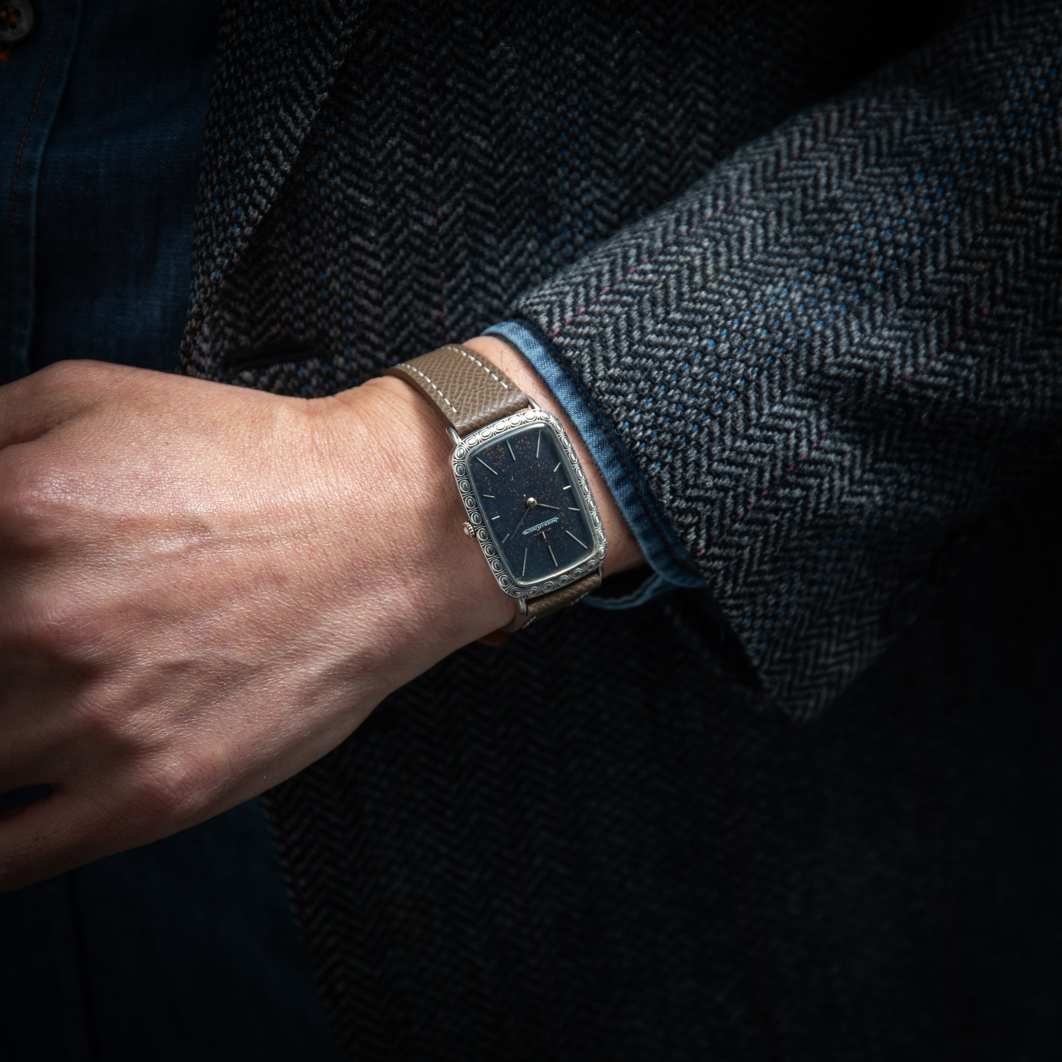 ジャガールクルト レクタンギュラー 銀無垢ケース 手巻き 1970年代製 Ref.9037 Cal.818/2