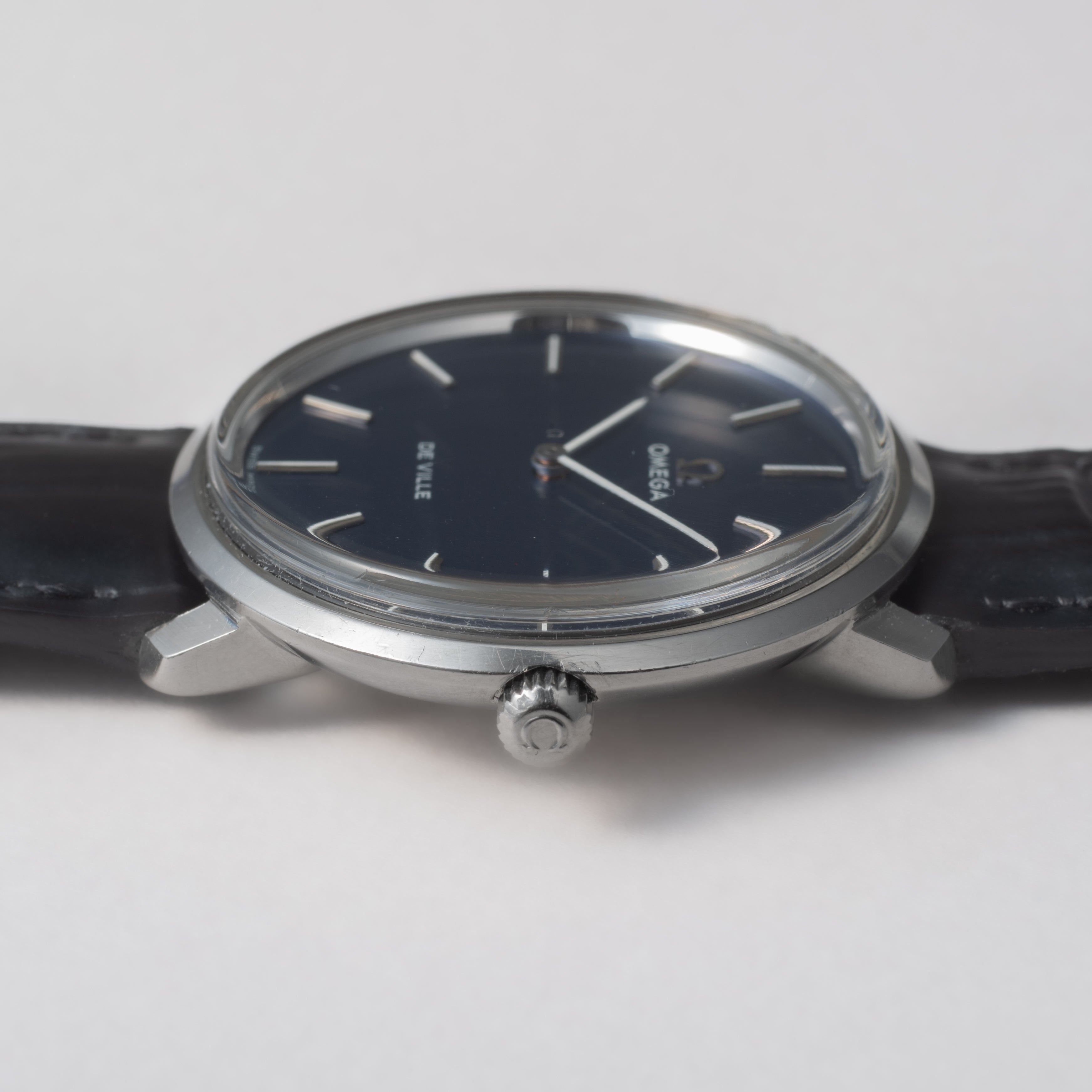 オメガ デ・ヴィル 1970年代製 ブルーダイヤル 手巻き Cal.620 純正尾錠付き