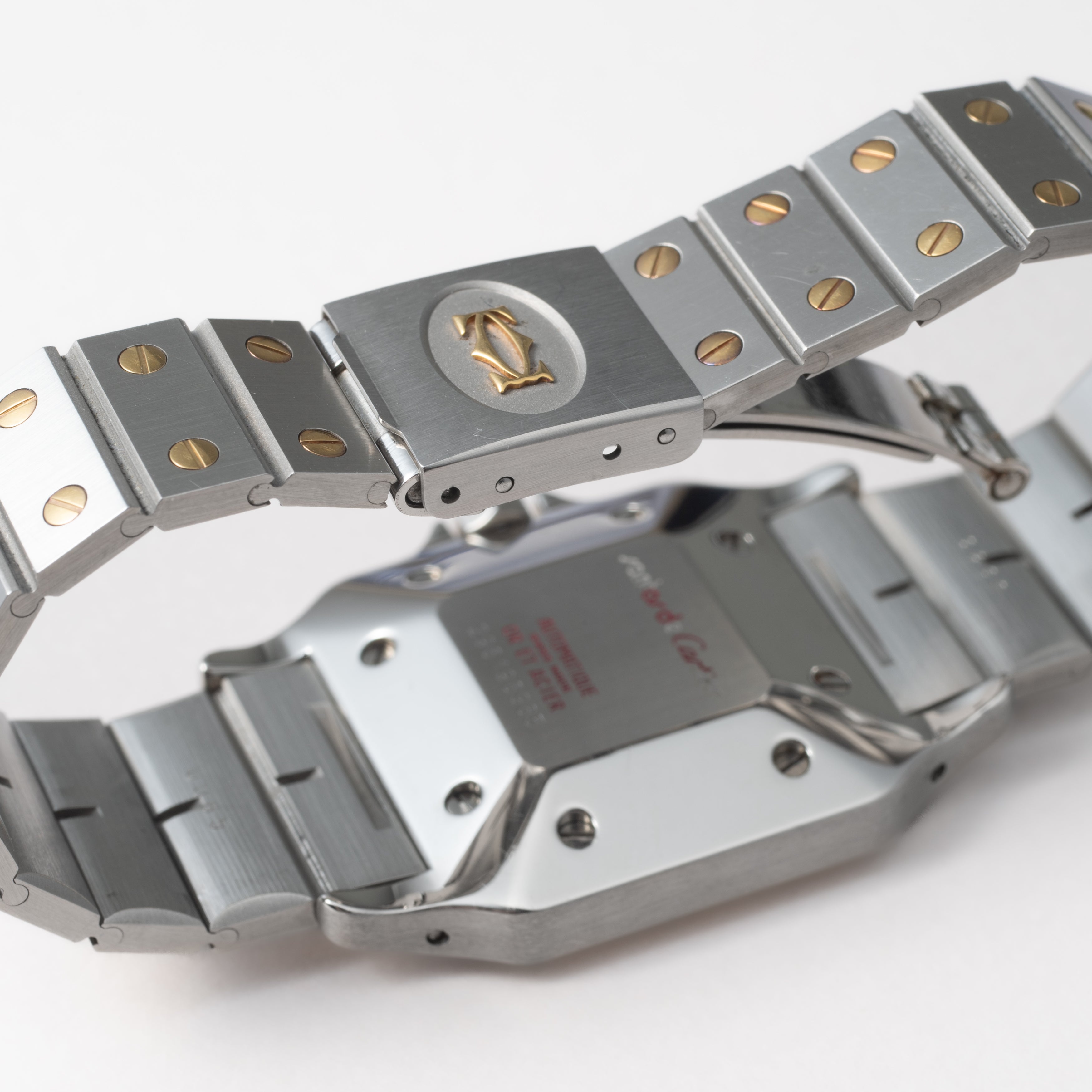 カルティエ サントス LMサイズ コンビ 自動巻き 1980年代製 ホワイトローマン