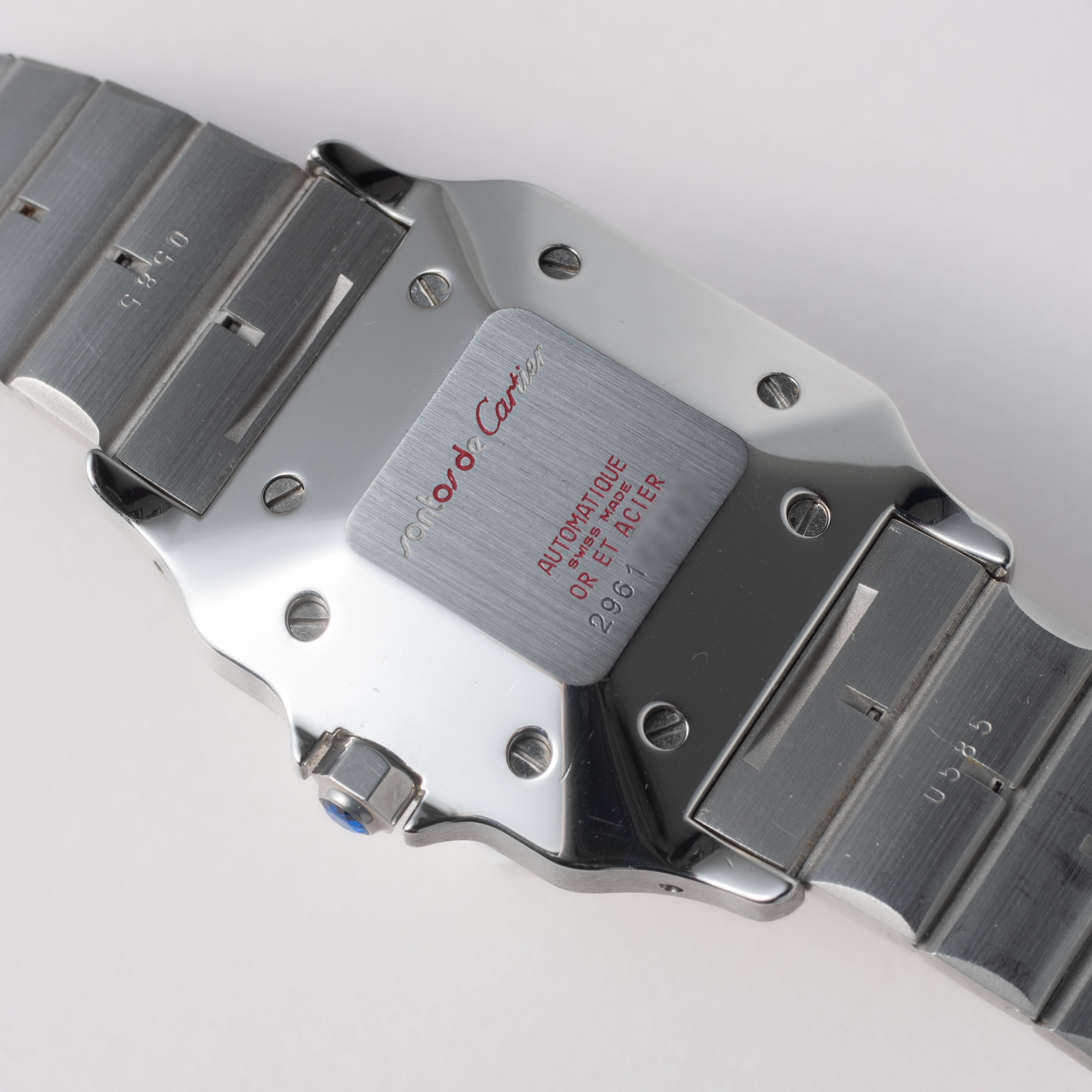 カルティエ サントス LMサイズ コンビ 自動巻き 1980年代製 ホワイトローマン