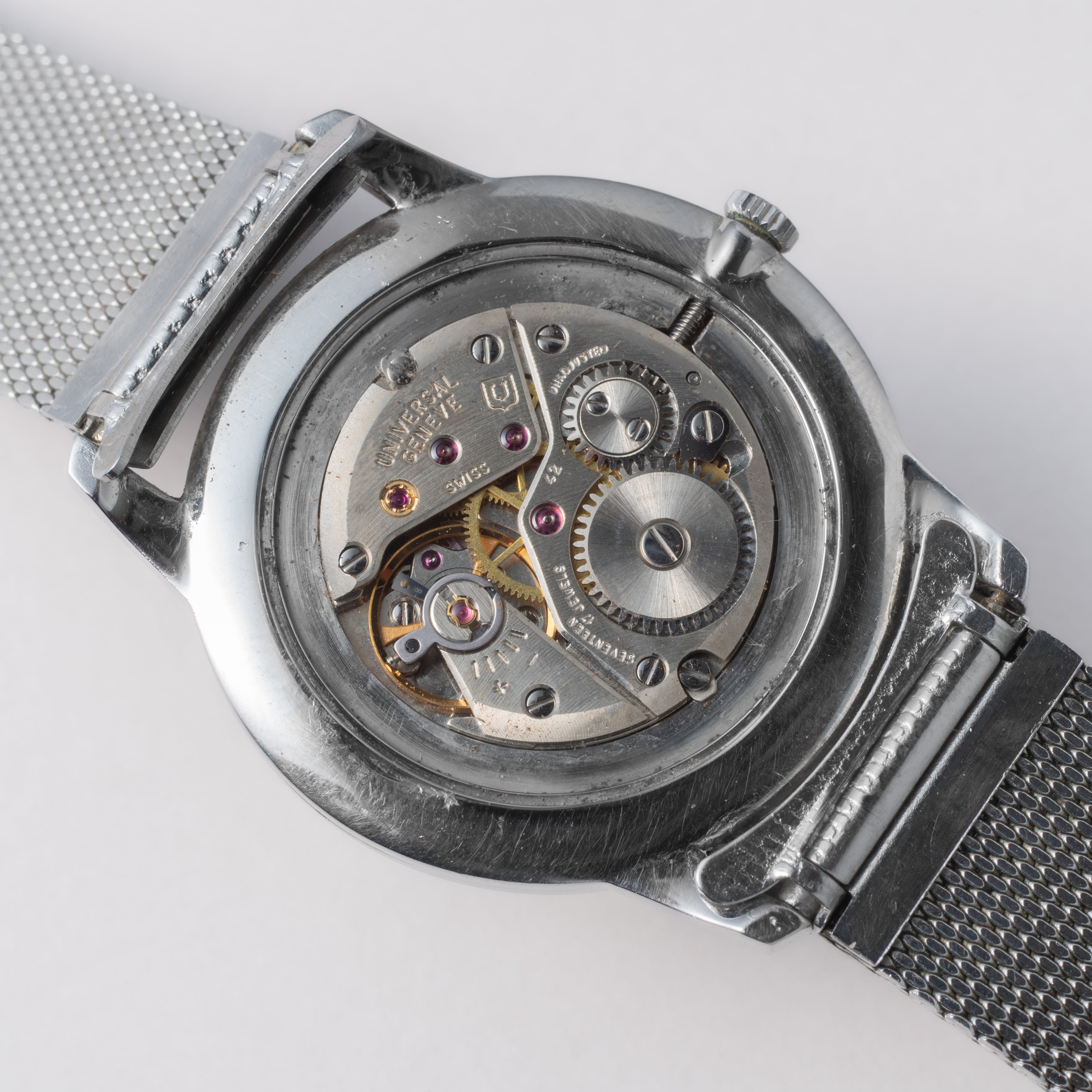 ユニバーサルジュネーブ アルテッセ 1970年代製 ラウンド ホワイトローマン 手巻き Ref.842101 Cal.42