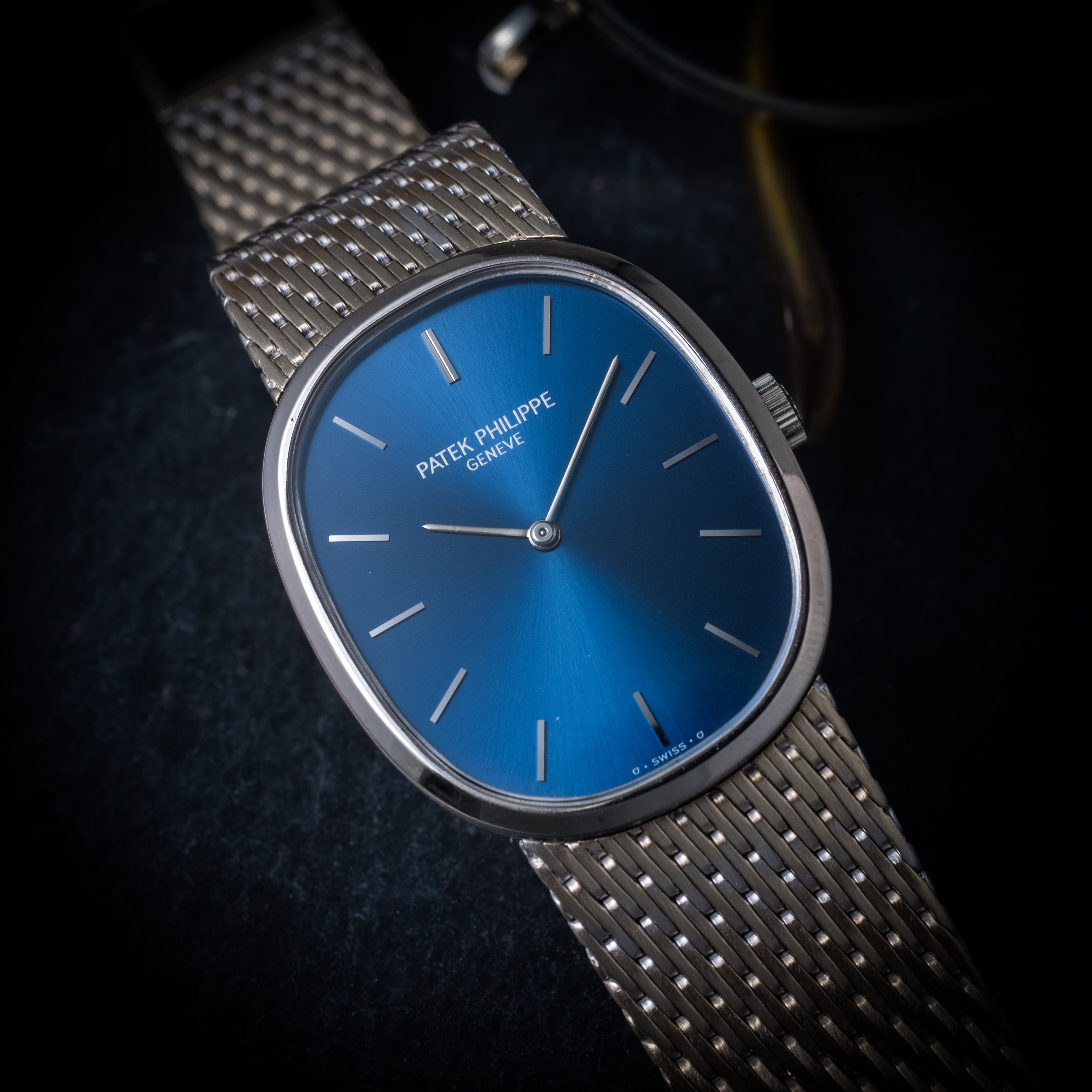 パテック・フィリップ ゴールデンエリプス 18金無垢ホワイトゴールド ブレス 1970年代前半製 手巻き