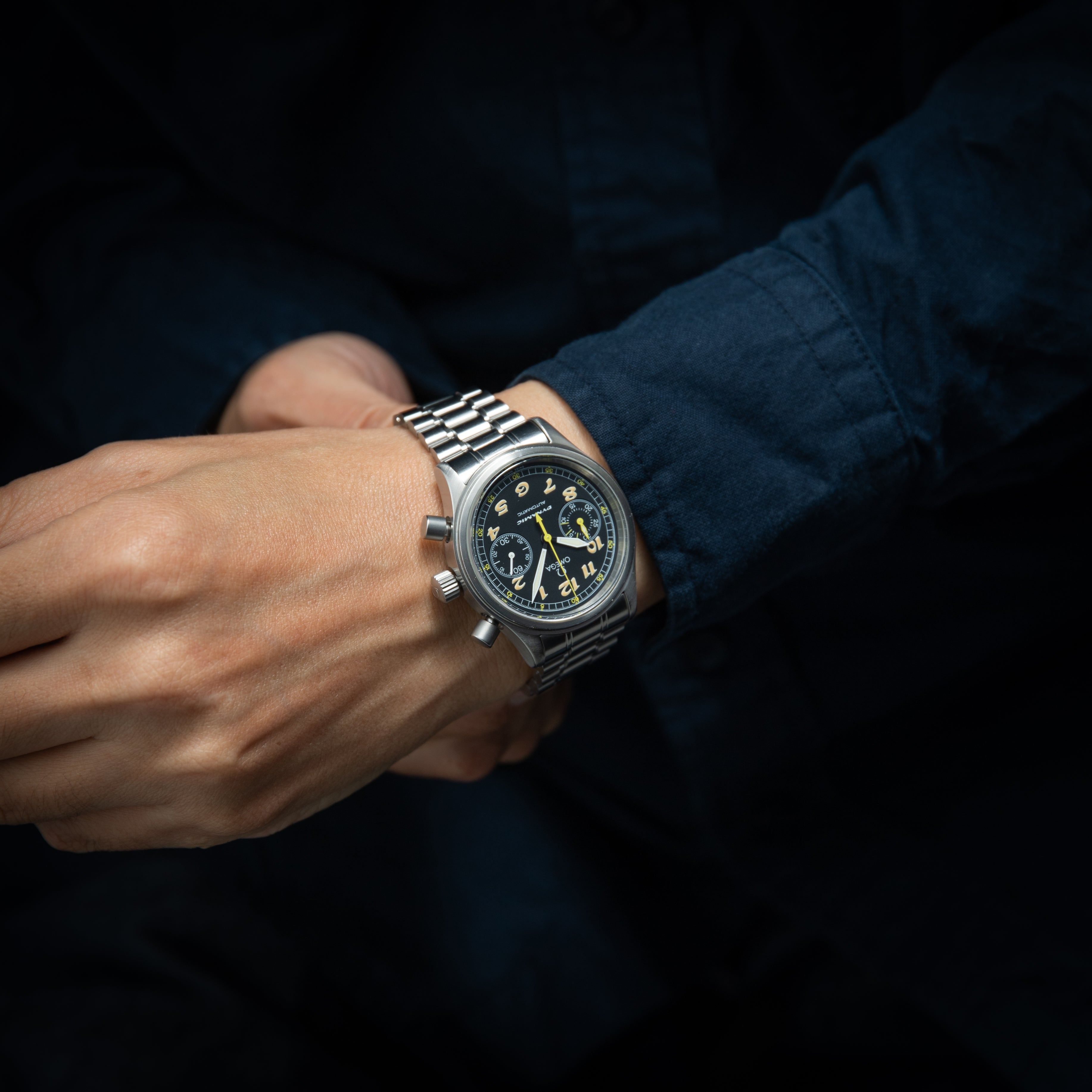 オメガ ダイナミック クロノグラフ 1995年製 自動巻き Cal.1138 純正ブレス