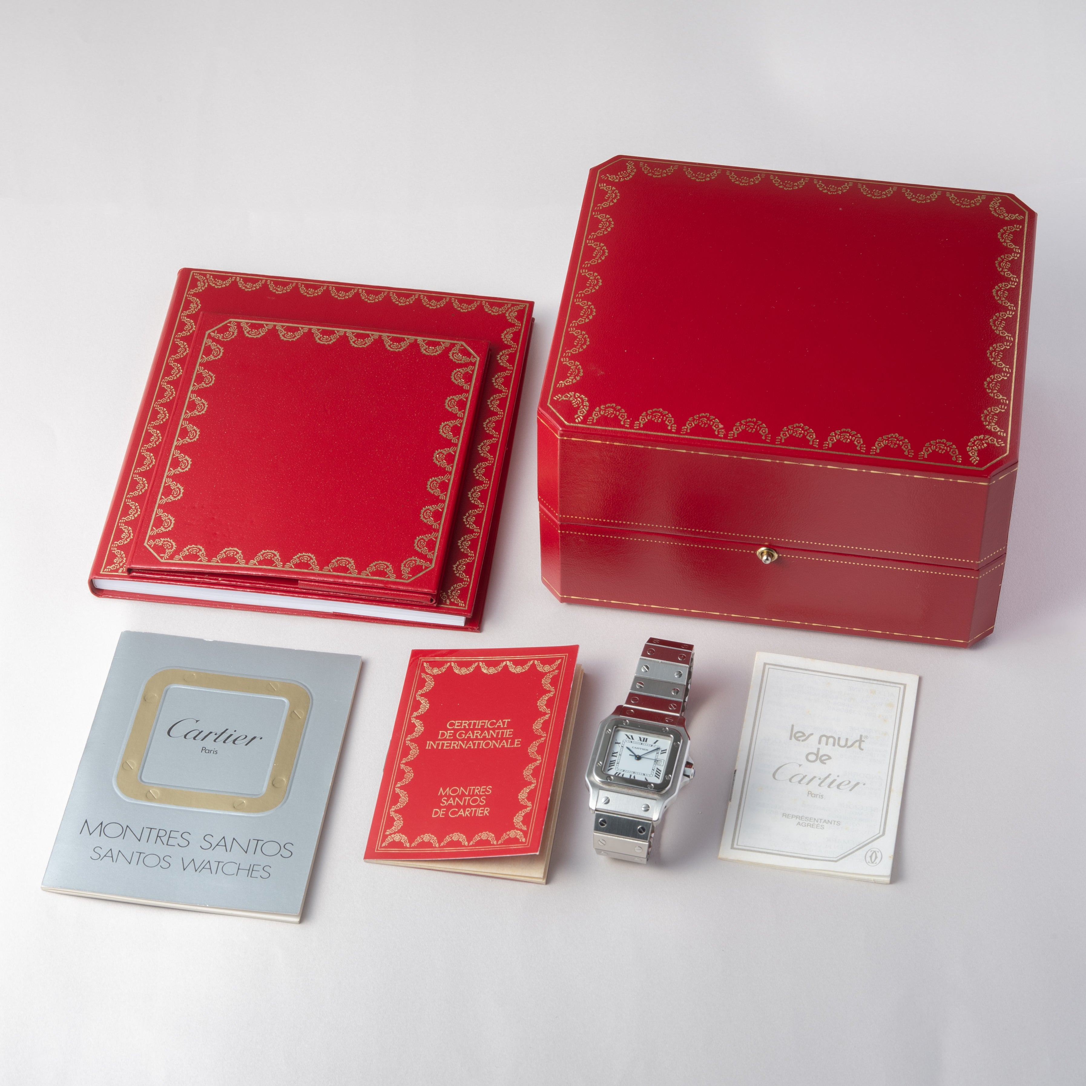 カルティエ サントス LMサイズ 1980年代製 Ref.2960 ステンレスケース 自動巻き 箱・ギャラ付き