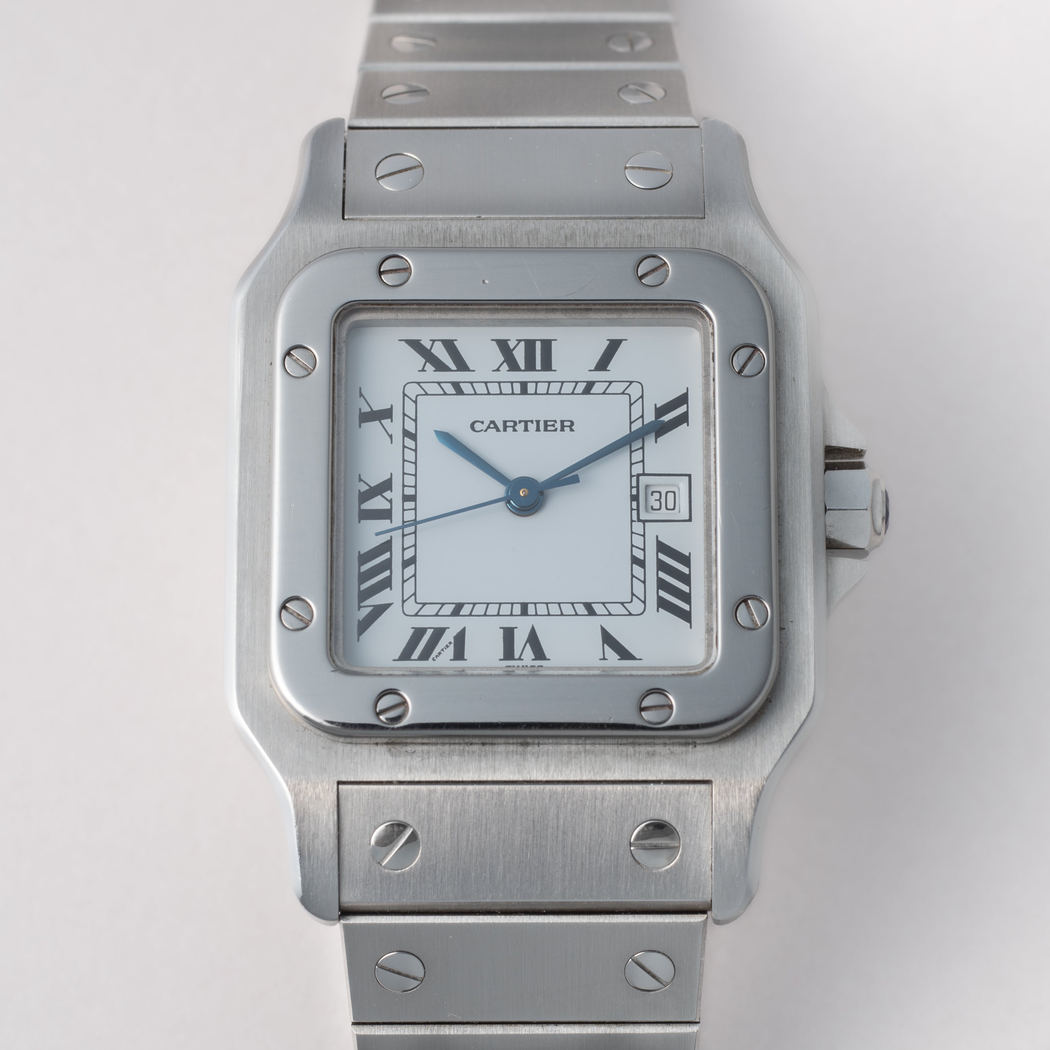 カルティエ サントス LMサイズ 1980年代製 Ref.2960 ステンレスケース 自動巻き 箱・ギャラ付き